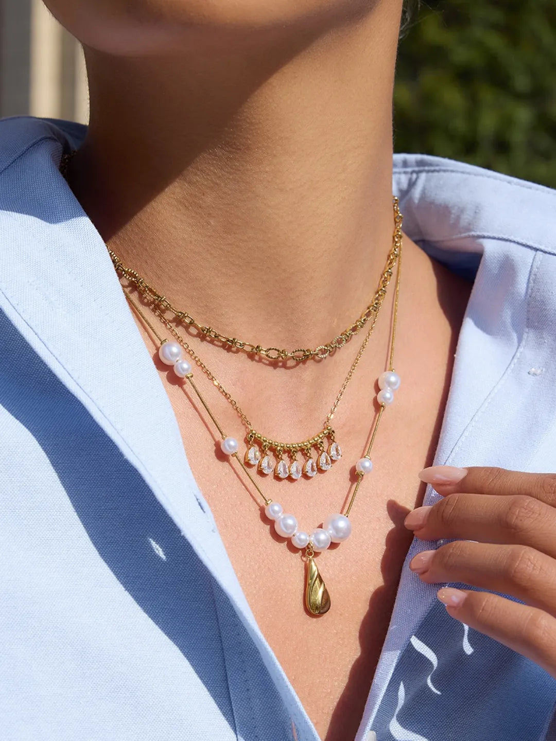 LUMINA CZ TASSEL NECKLACE