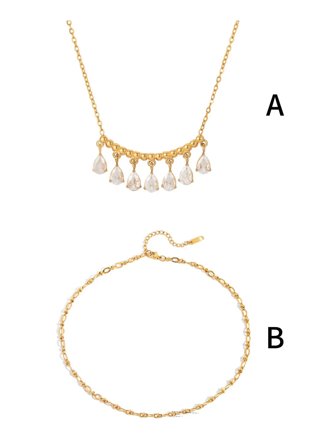 LUMINA CZ TASSEL NECKLACE