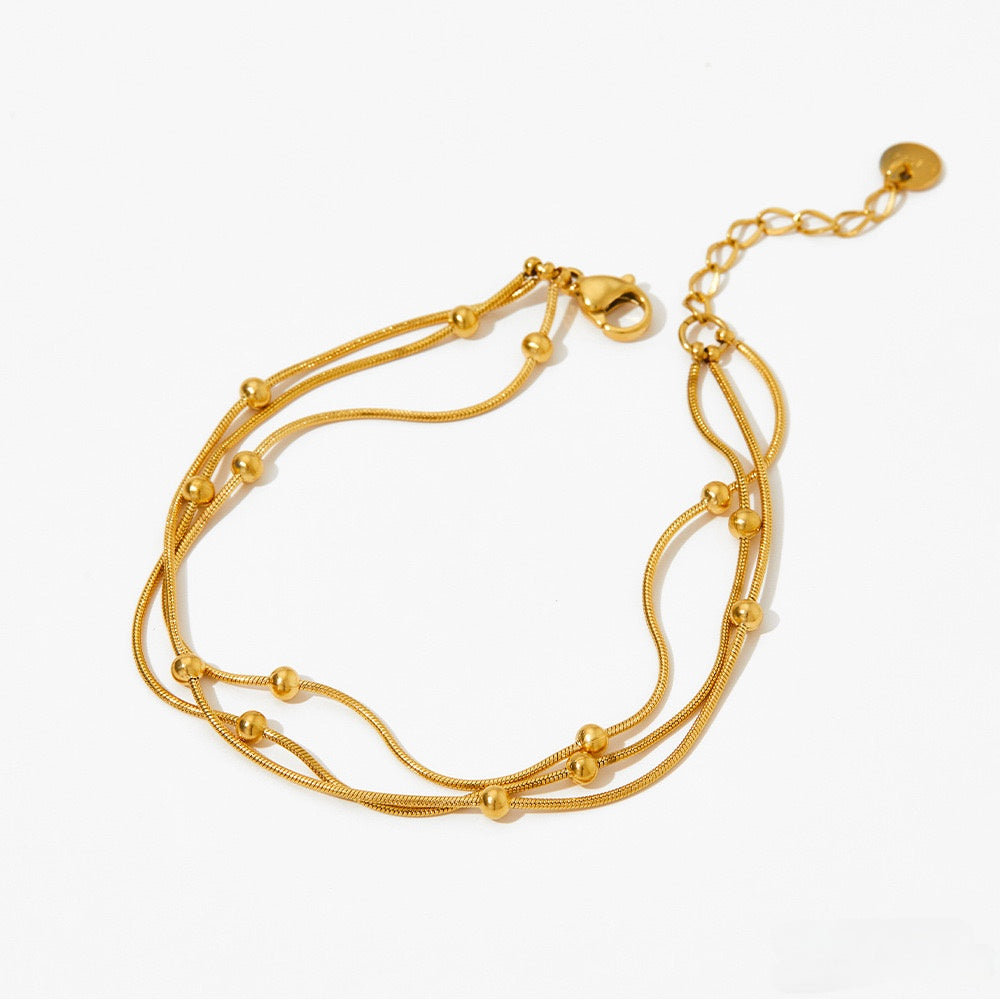 ZIRCON HEART BRACELET SET