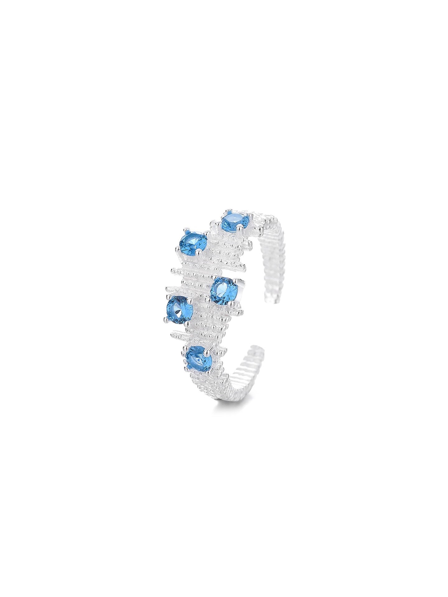 CRINKLE ZIRCONIA RING