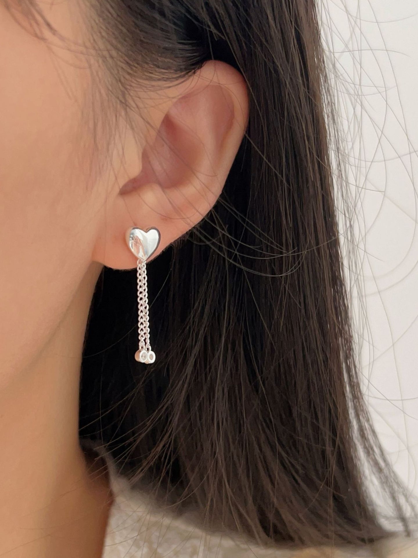 HEART TASSEL EARRINGS