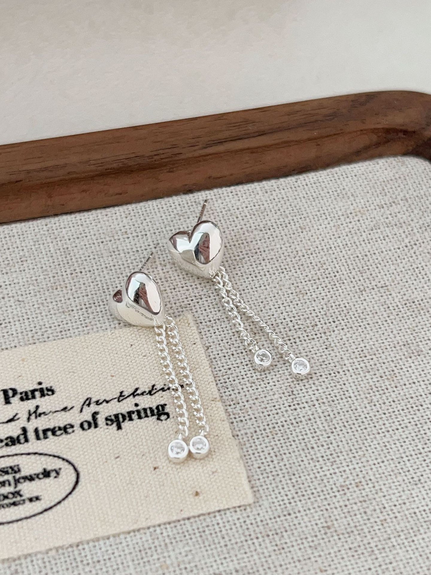 HEART TASSEL EARRINGS