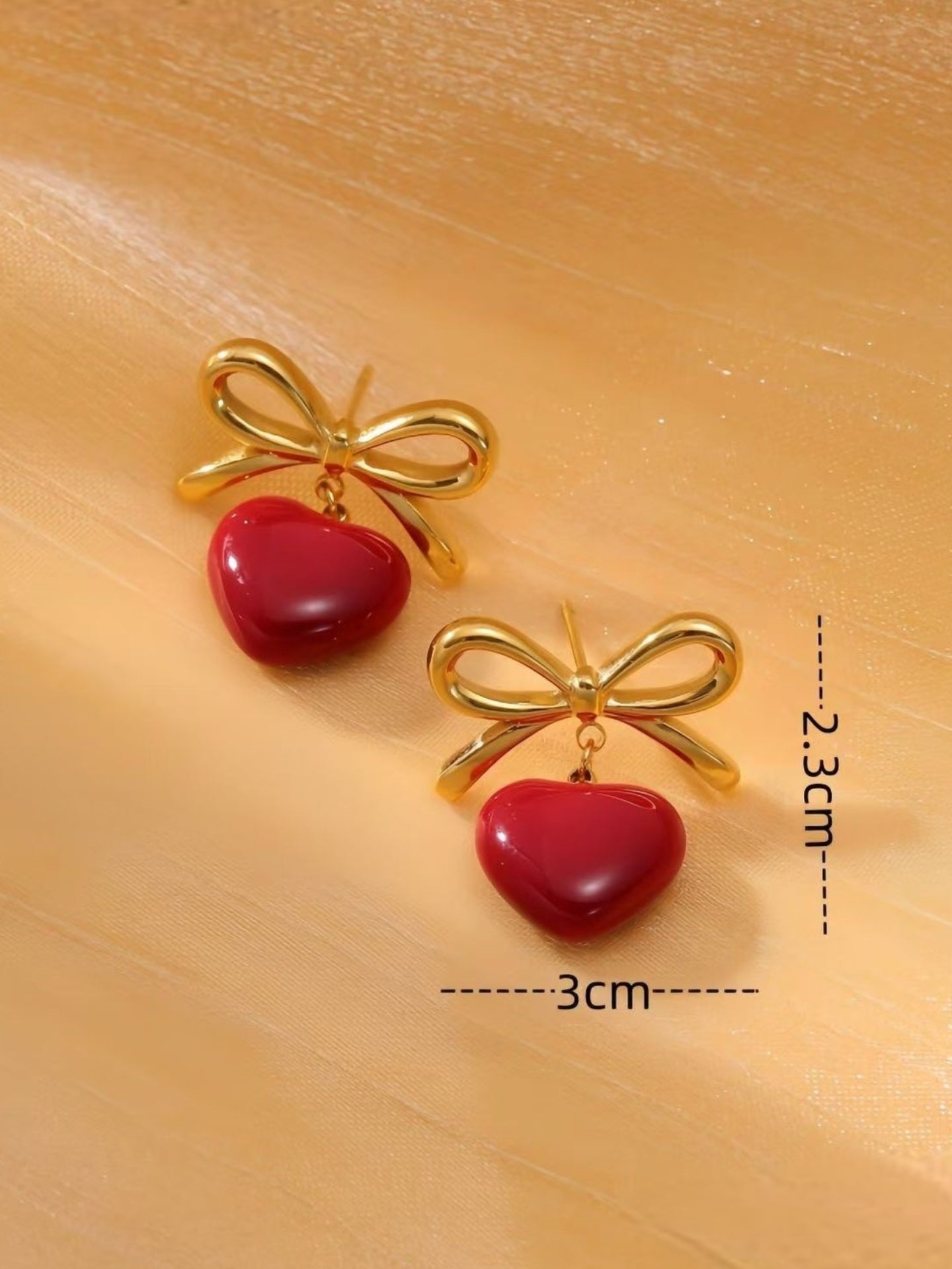 GLAZED HEART EARRINGS