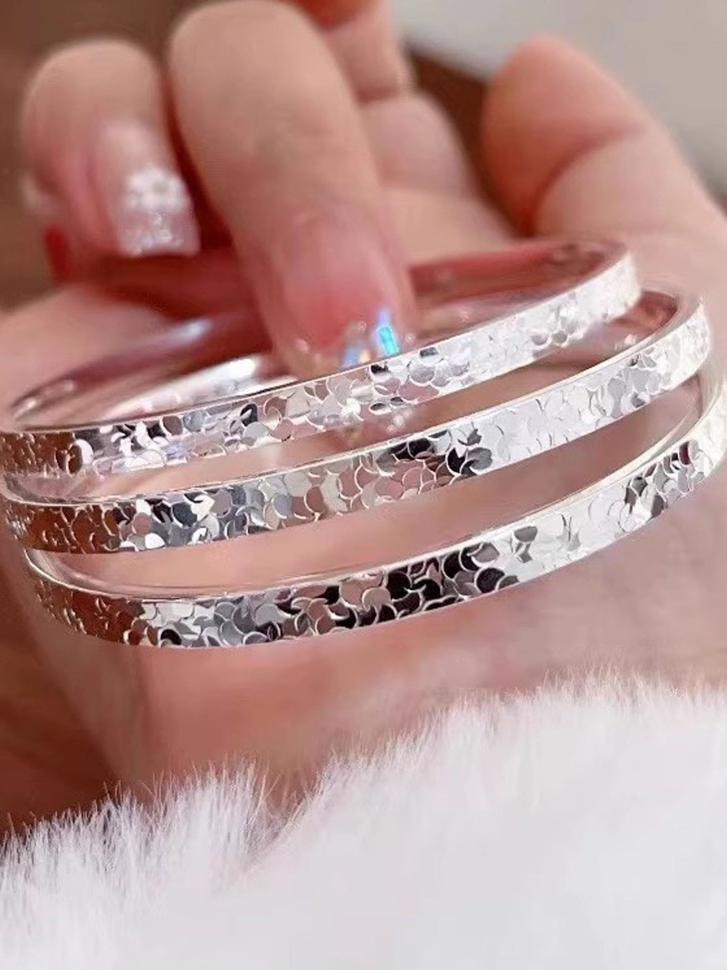 999 SILVER ICY BRACELET