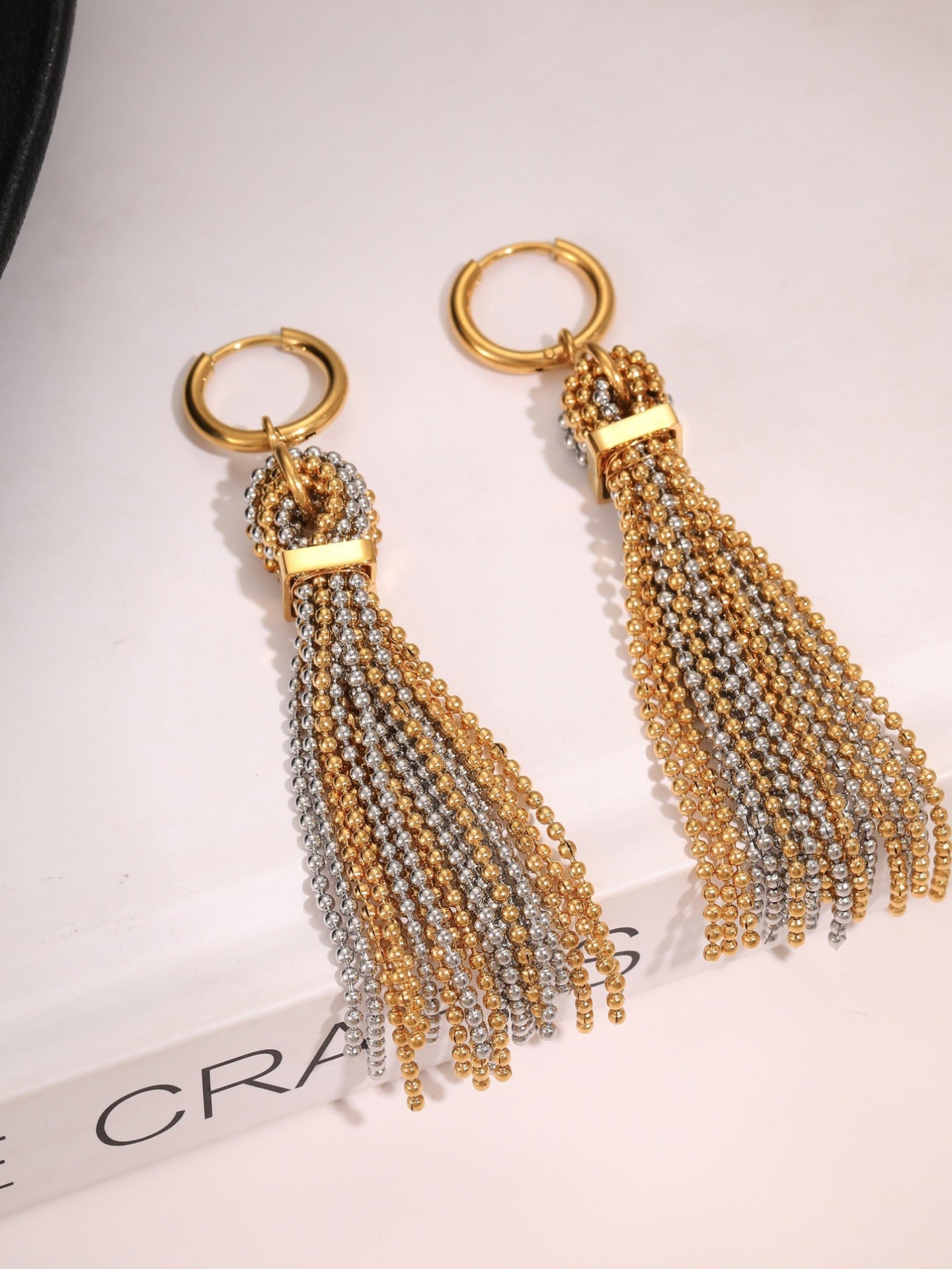 BALL DROP FRINGE EARRINGS