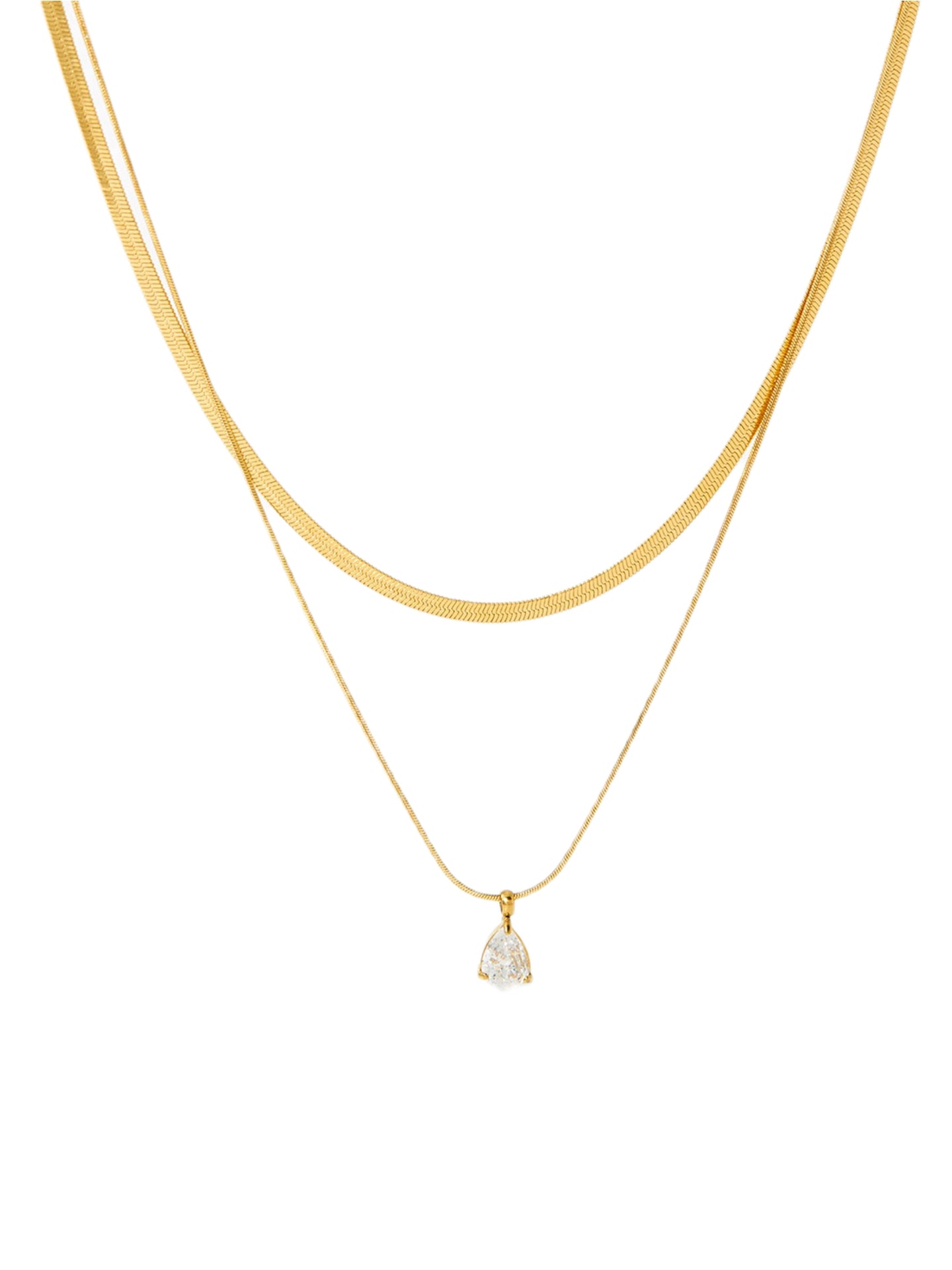 WATERDROP ZIRCON NECKLACE