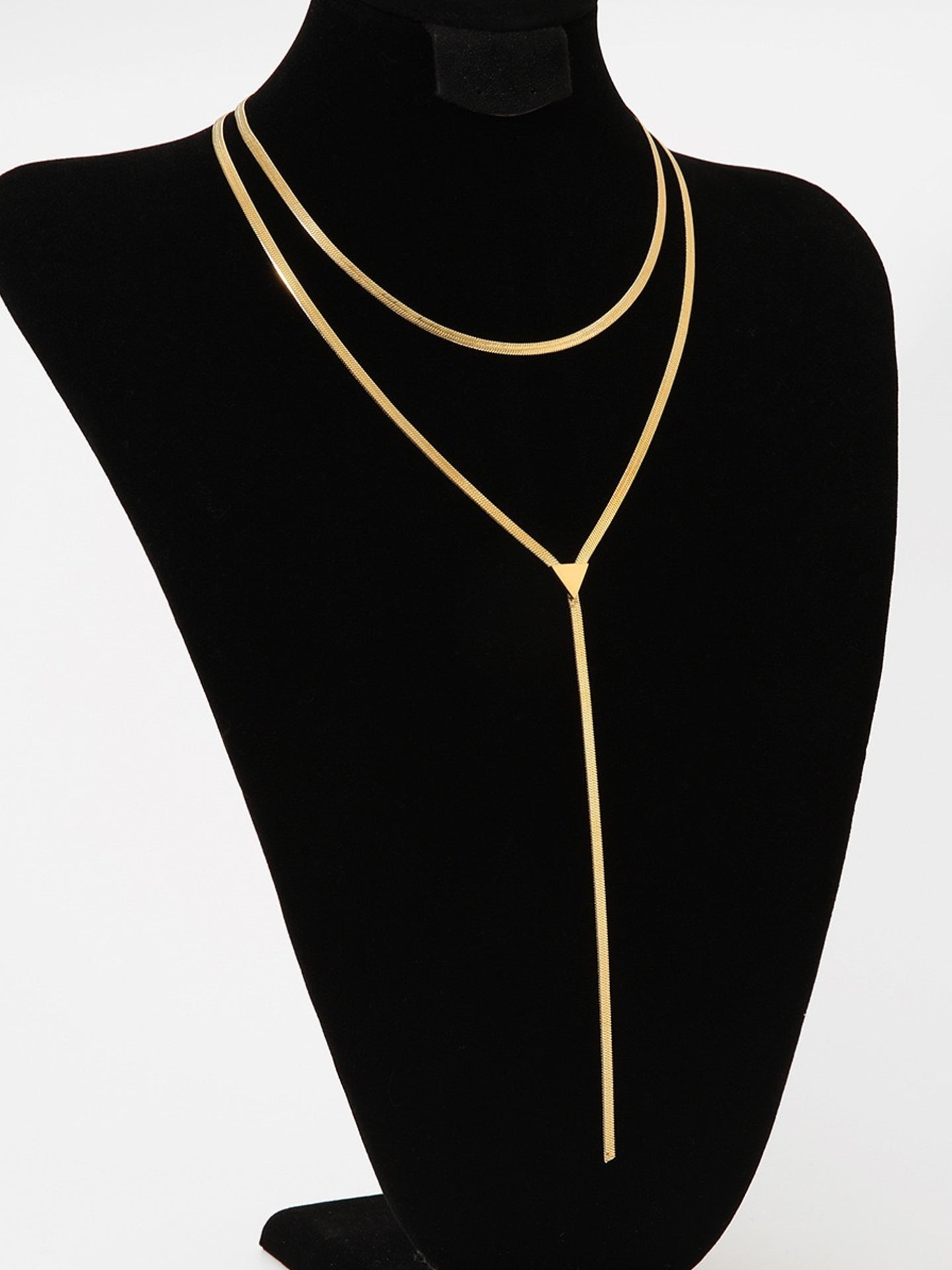 DOUBLE-LAYER Y-CHAIN NECKLACE