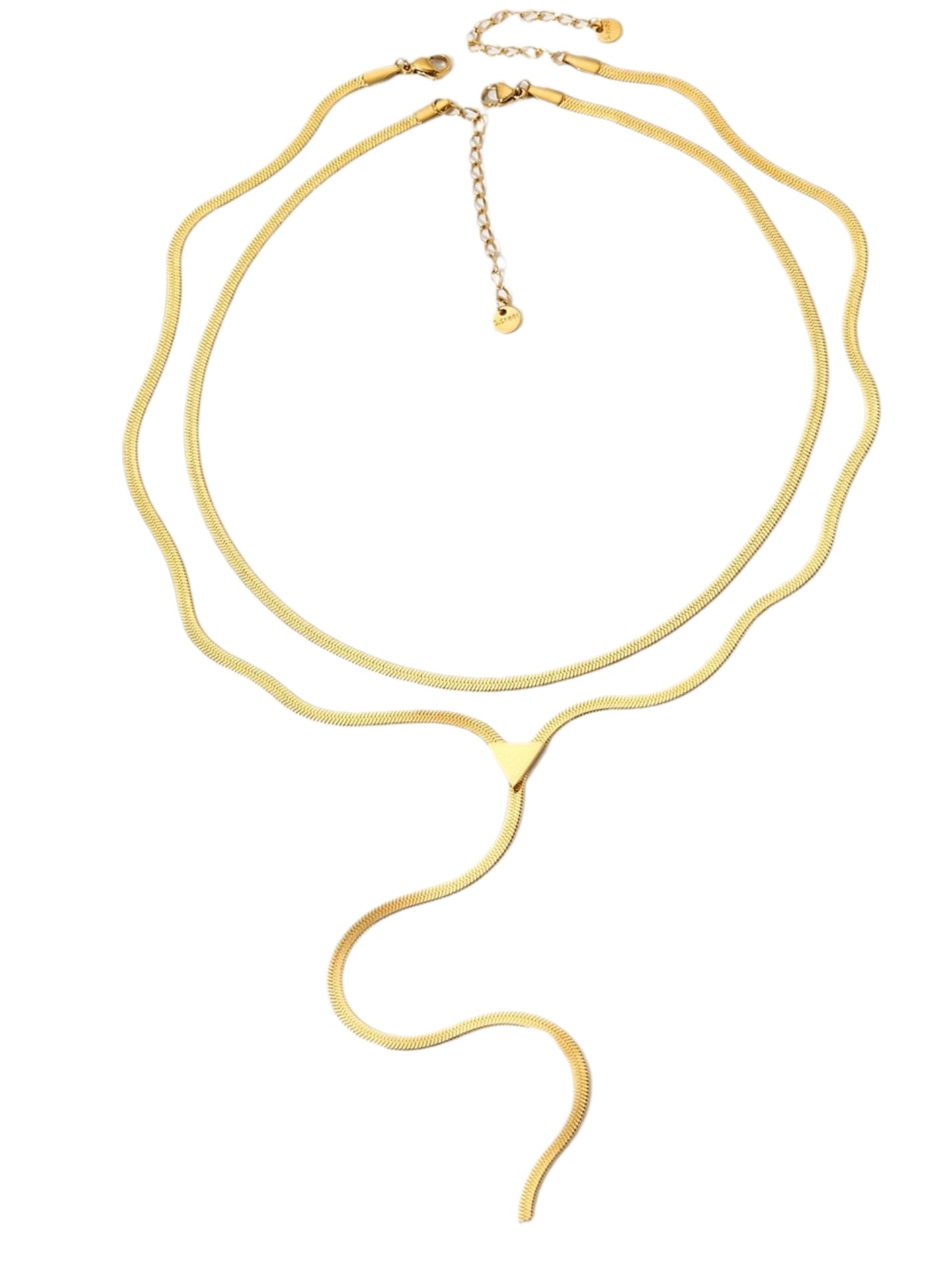 DOUBLE-LAYER Y-CHAIN NECKLACE