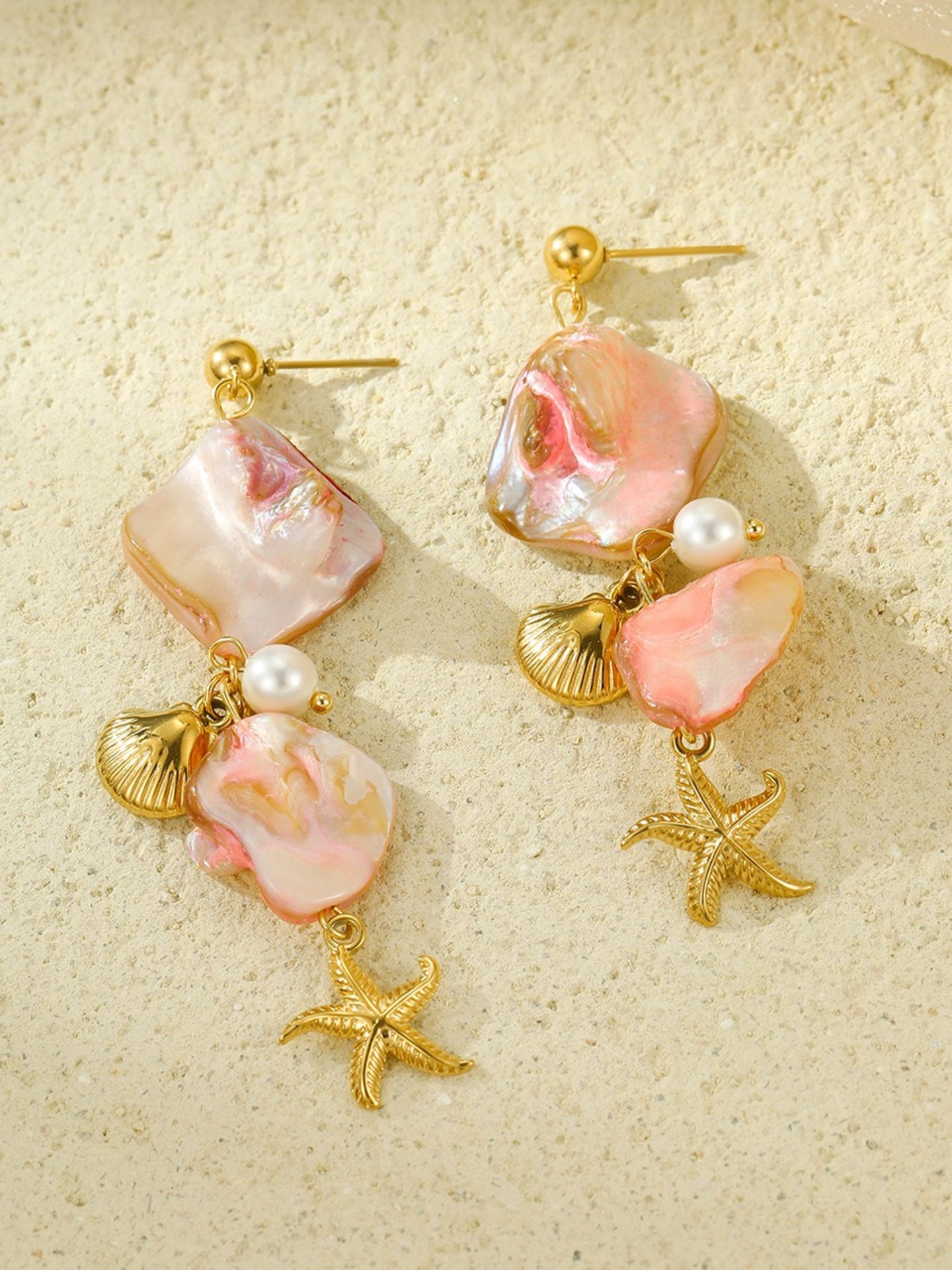 PINK SHELL EARRINGS