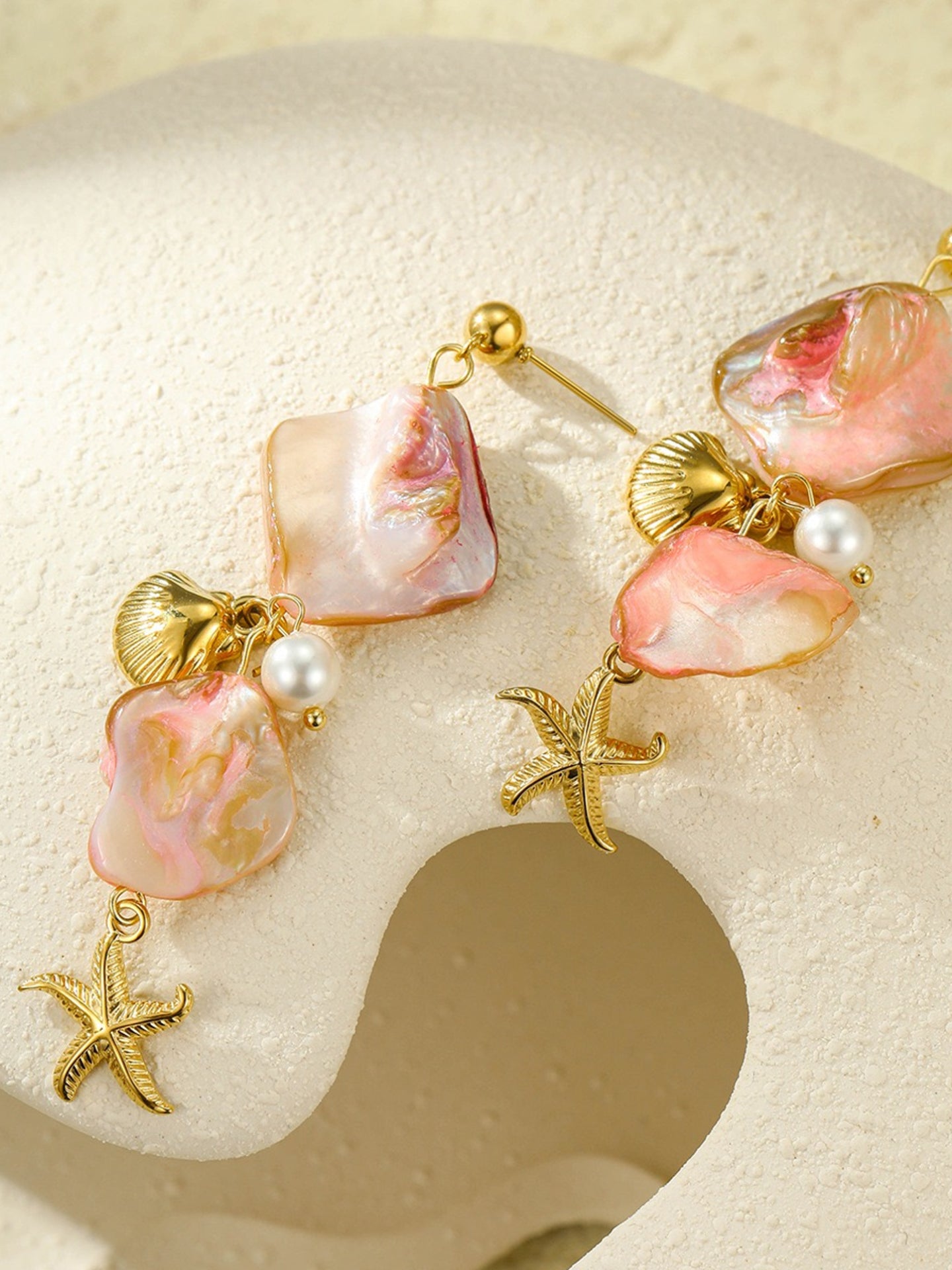 PINK SHELL EARRINGS