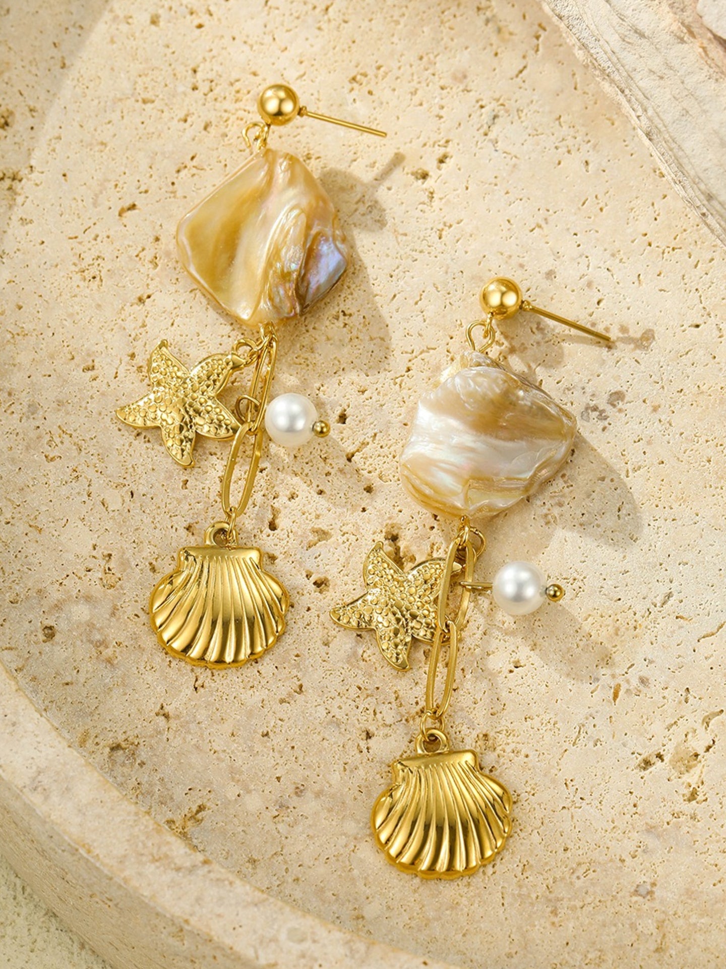 SHELL & STARFISH EARRINGS