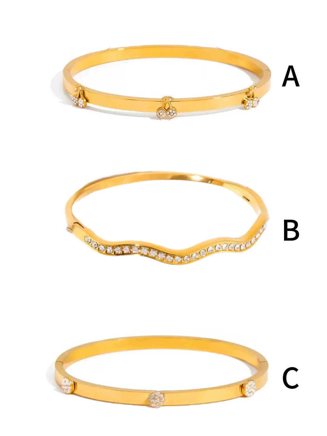 RHINESTONE BANGLE SET