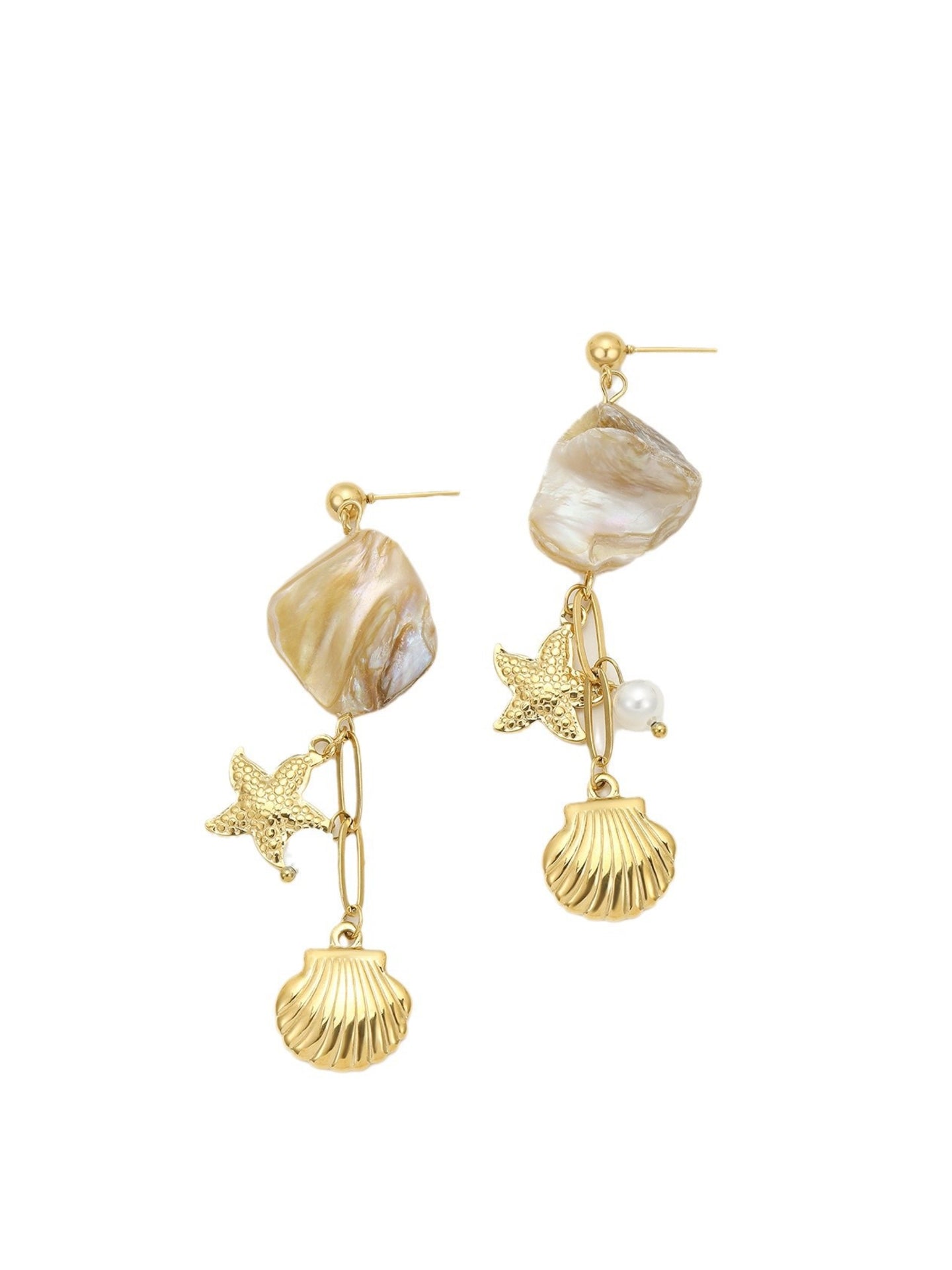 SHELL & STARFISH EARRINGS