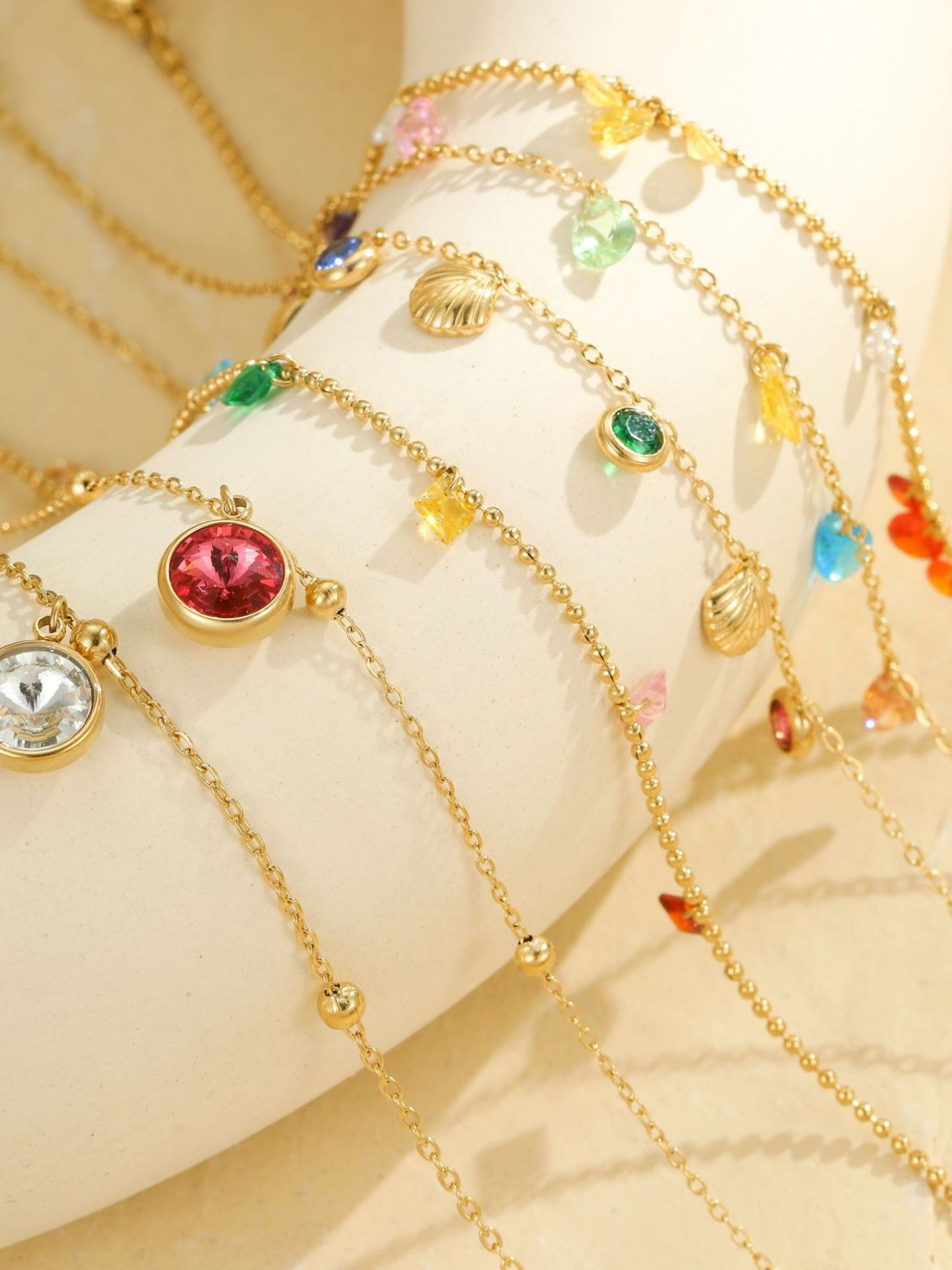 COLORFUL DIAMOND ANKLET