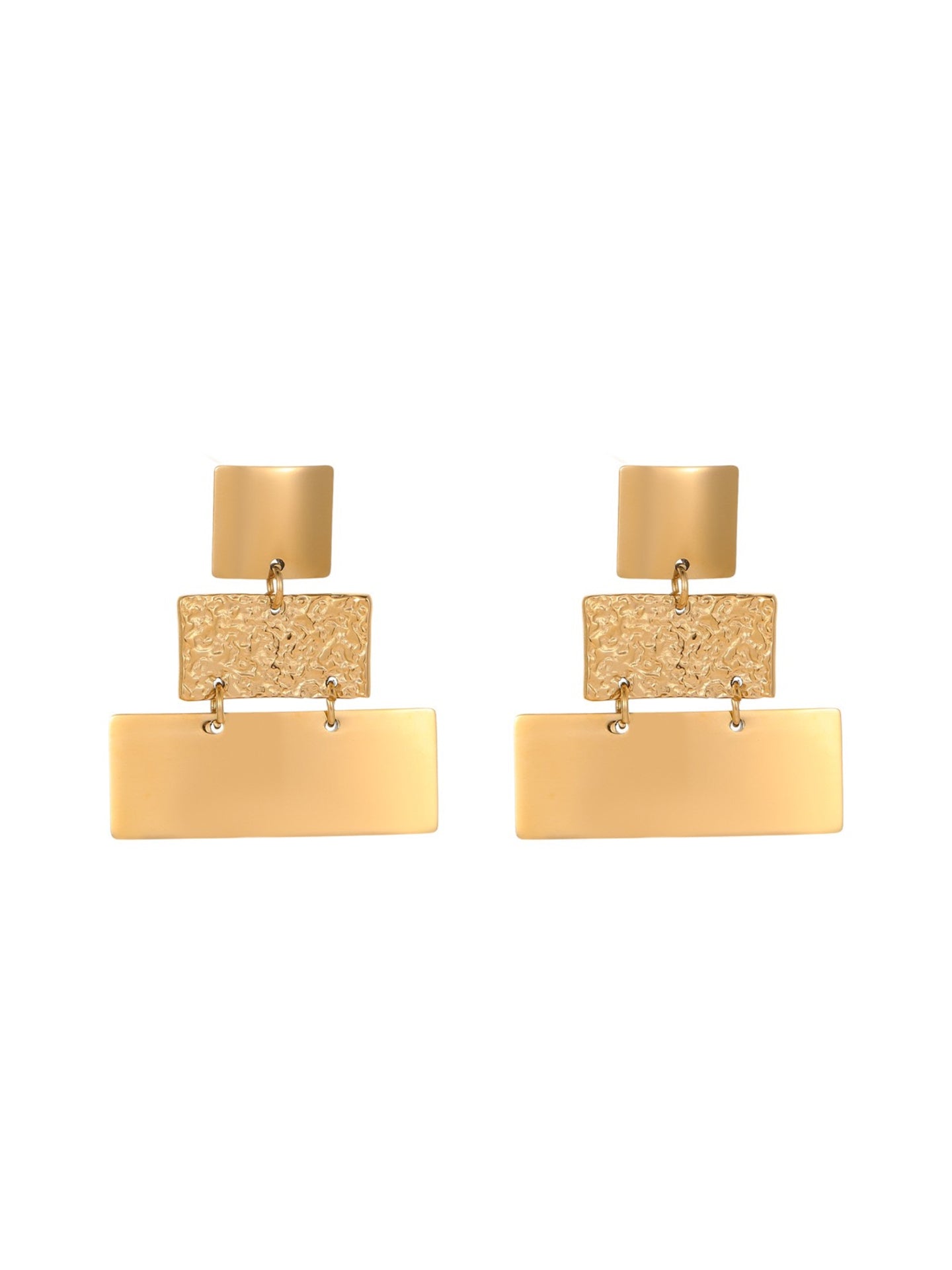 GEOMETRIC PLEATED EARRINGS