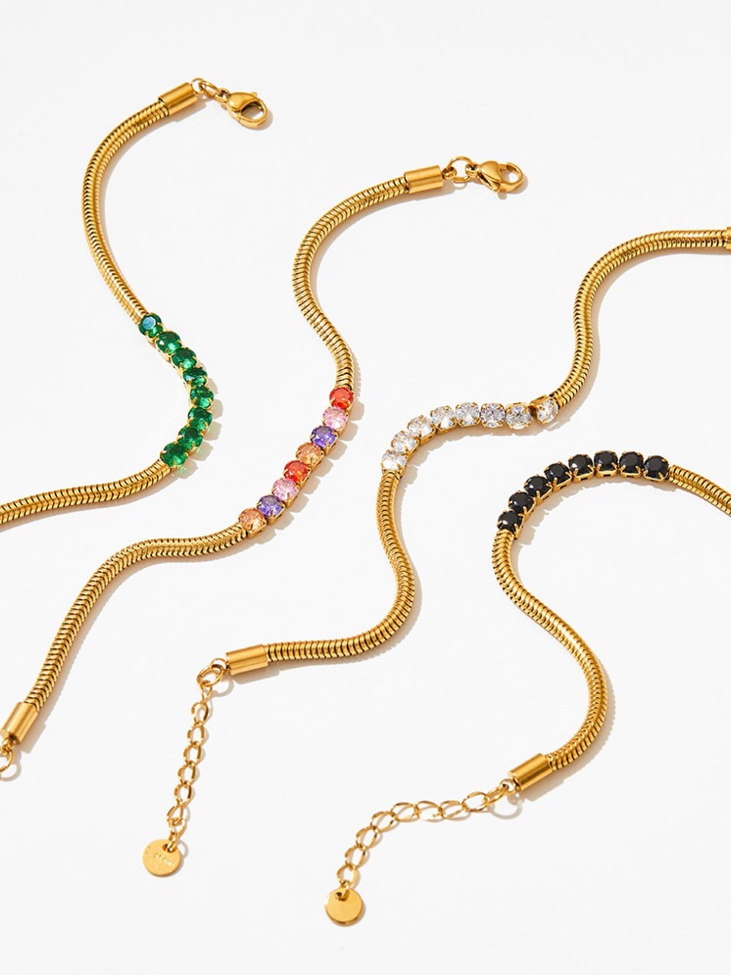 ZIRCON HEART BRACELET SET