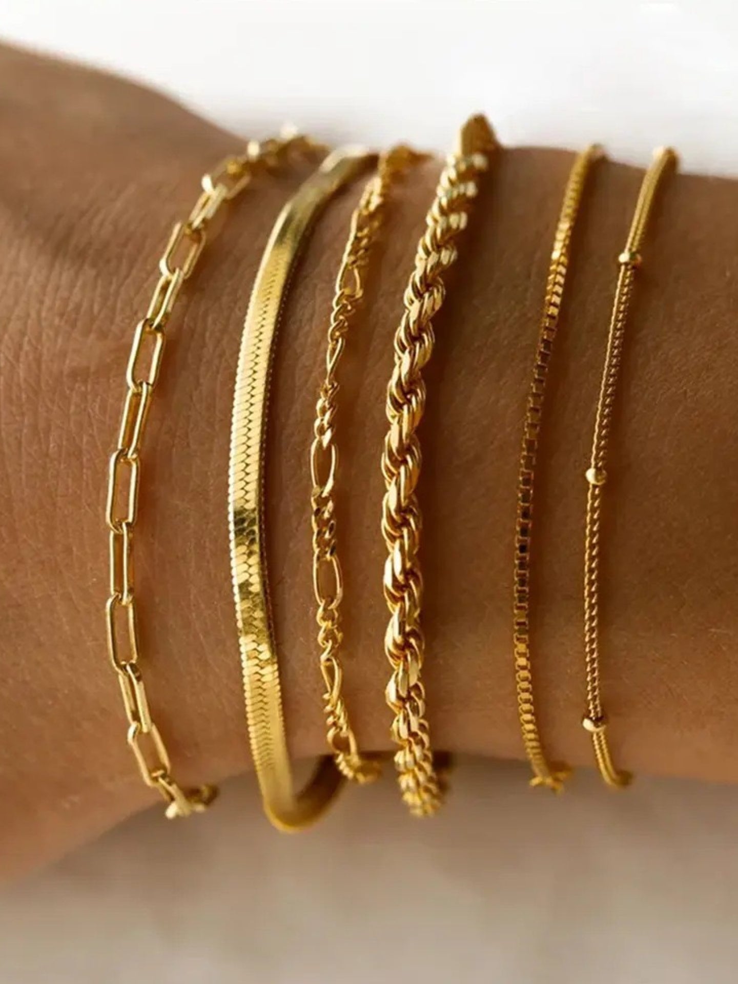 FLAT SNAKE CHAIN 6-PIECE SET