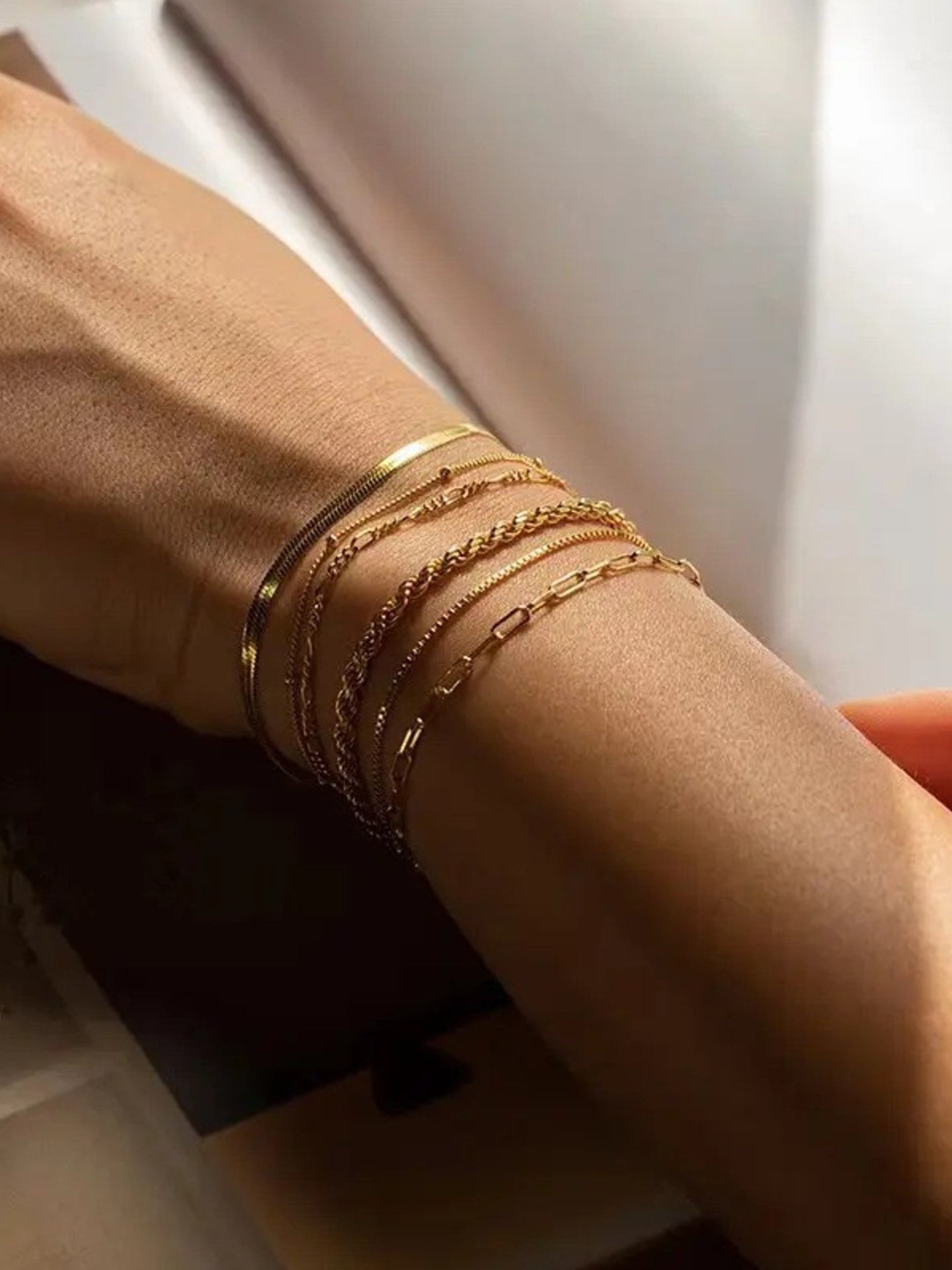 FLAT SNAKE CHAIN 6-PIECE SET