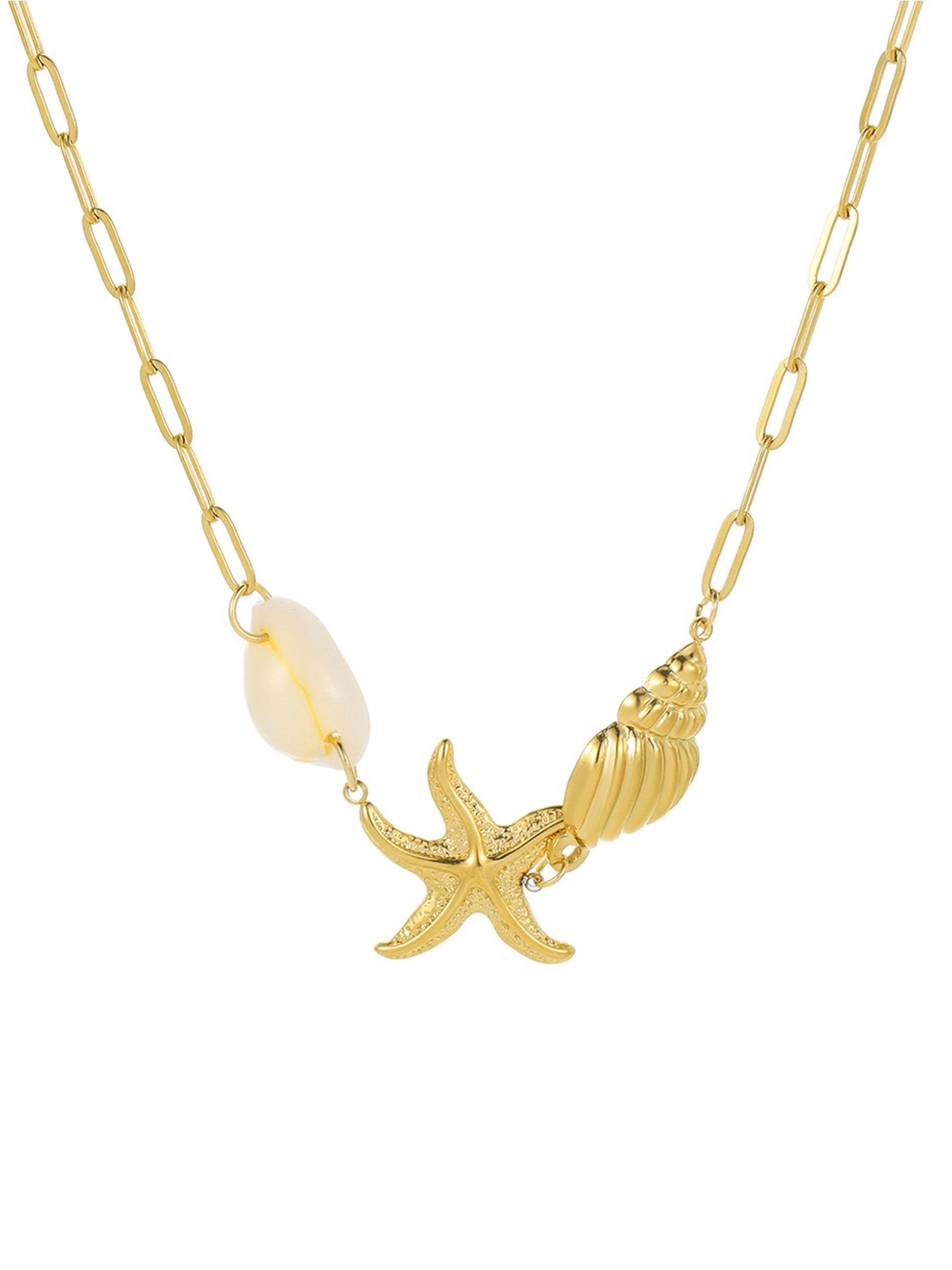 STARFISH SHELL PEARL NECKLACE