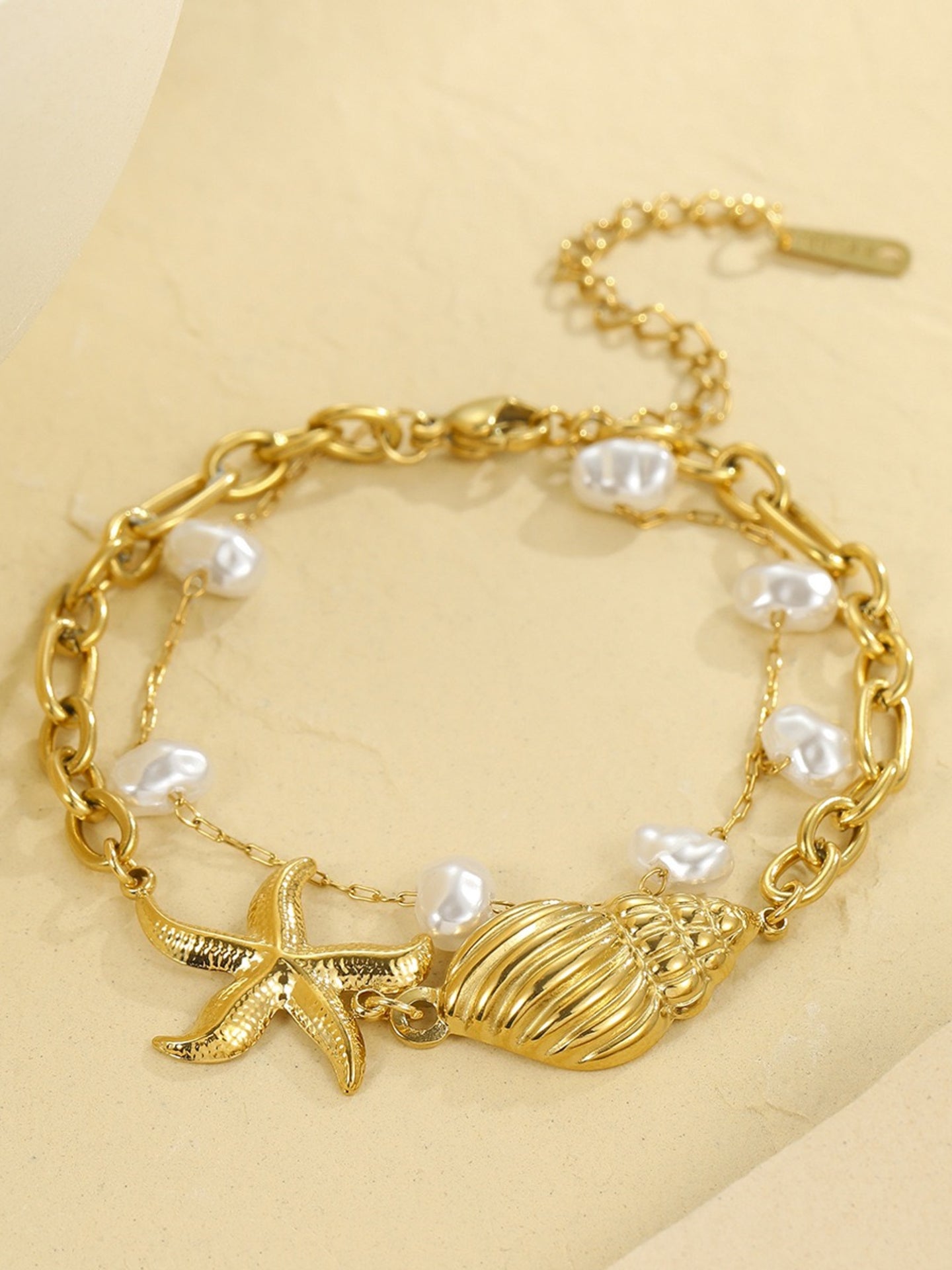 STARFISH SHELL PEARL NECKLACE