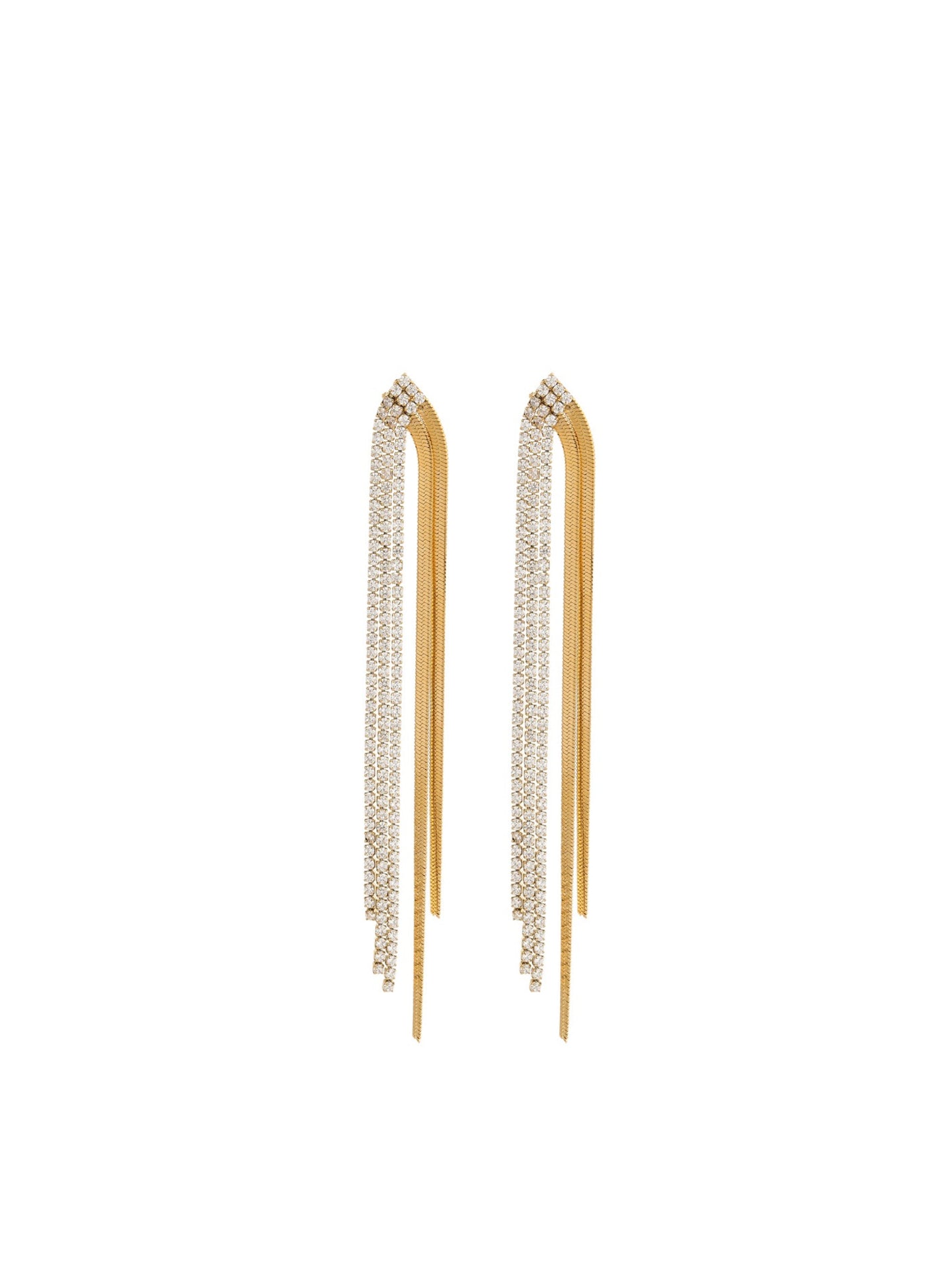 ZIRCON TASSEL EARRINGS
