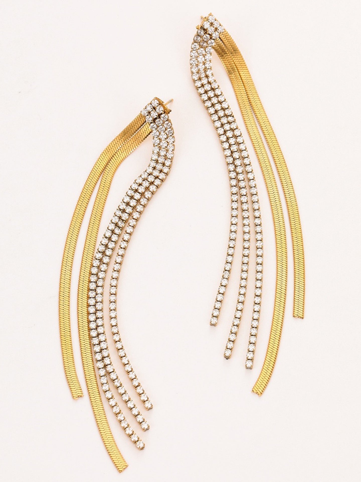 ZIRCON TASSEL EARRINGS