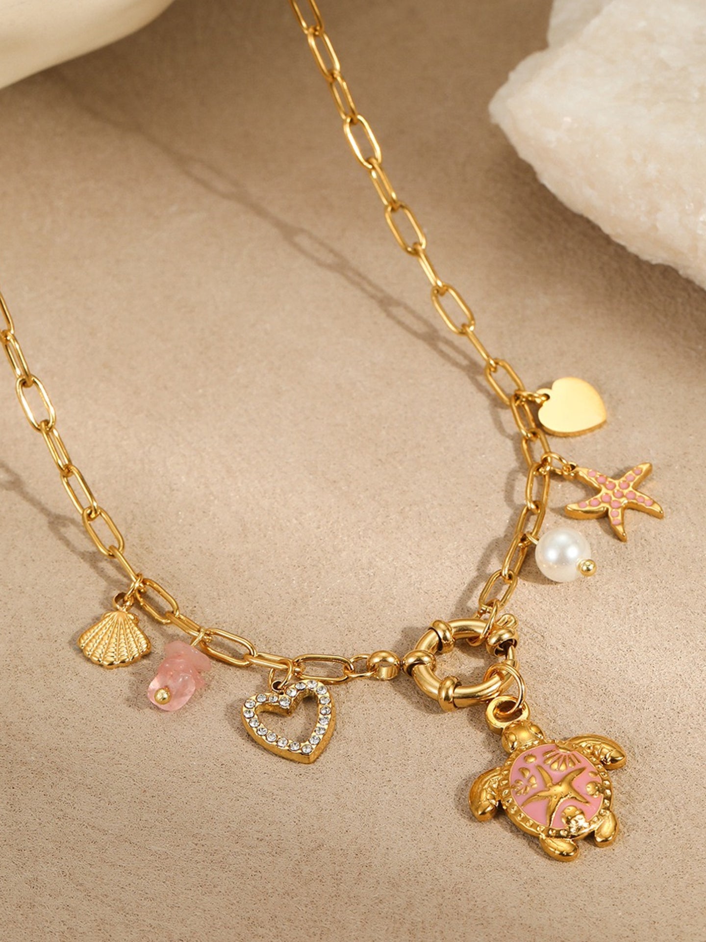 TURTLE PENDANT OCEAN NECKLACE