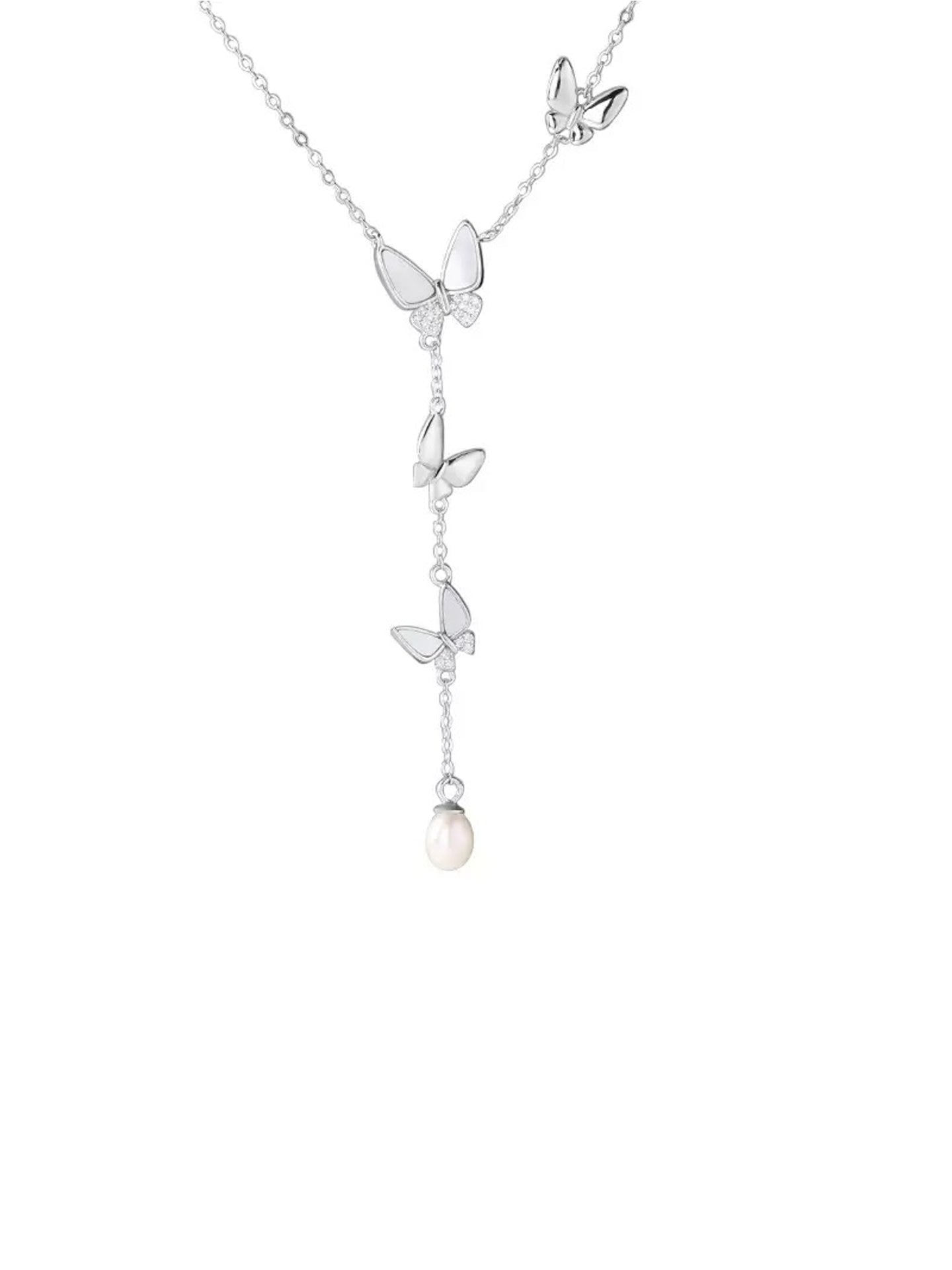 BUTTERFLY FRINGE NECKLACE