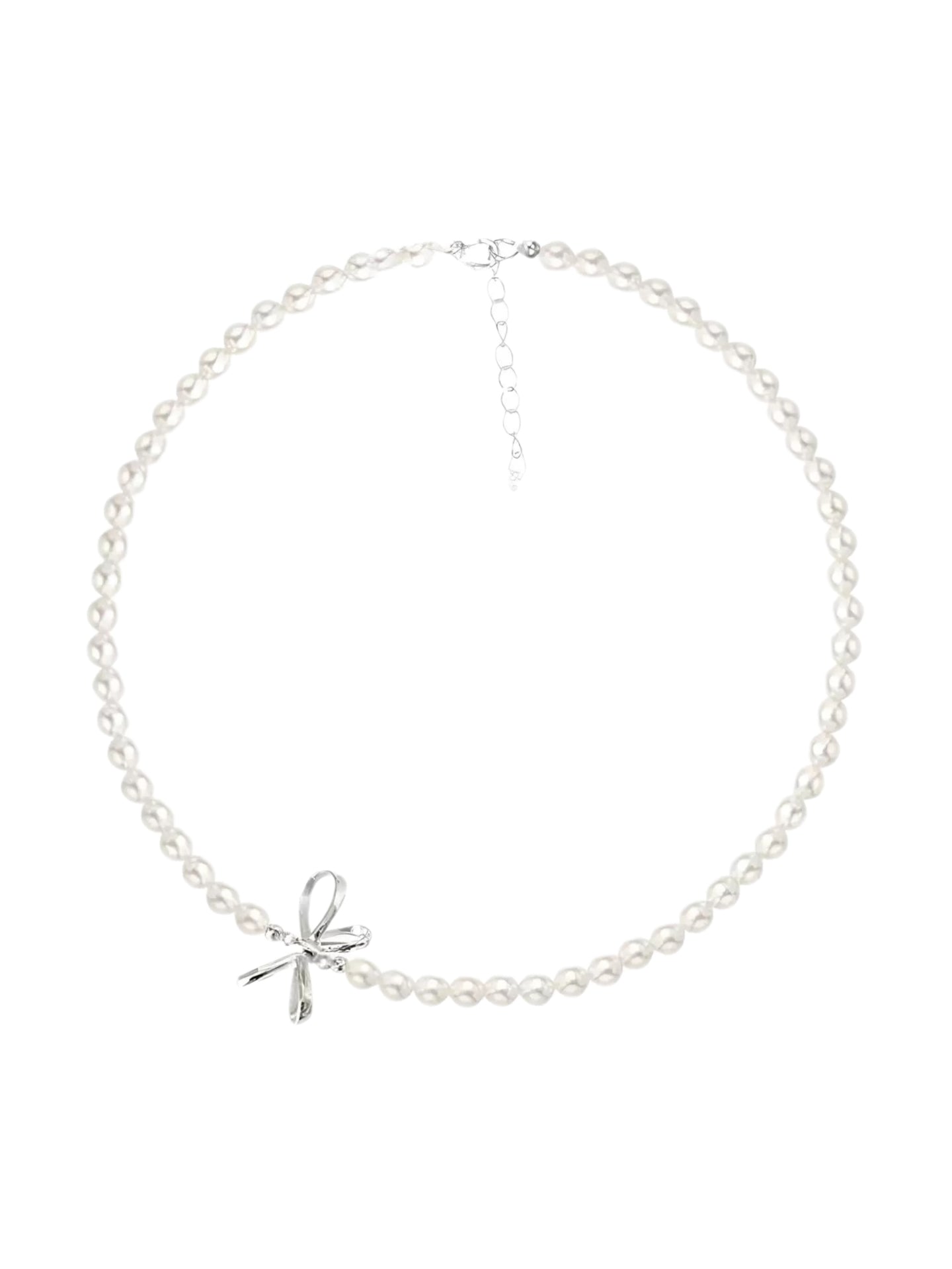 BOW PEARL NECKLACE