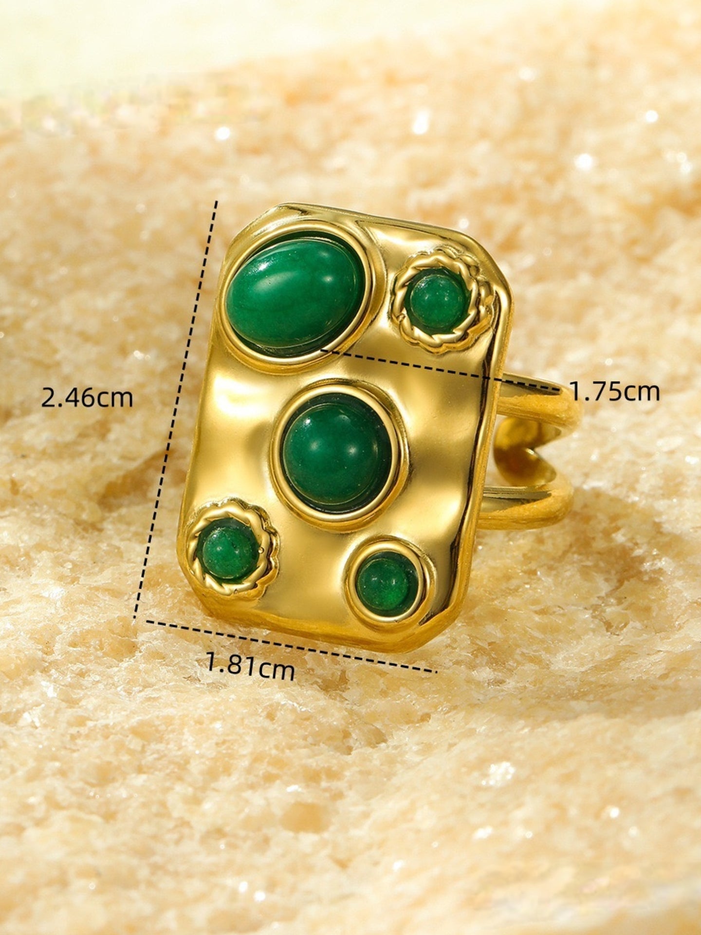 SQUARE GEMSTONE RING