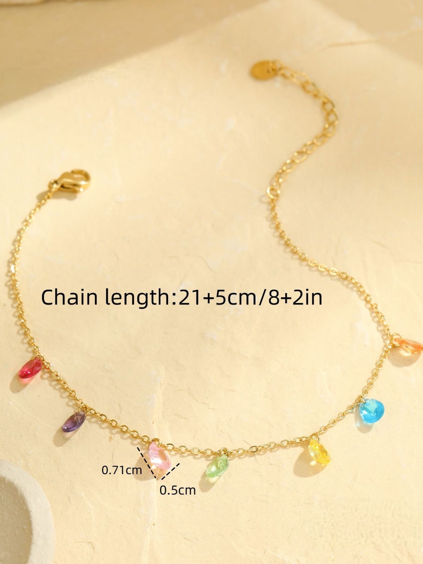 COLORFUL DIAMOND ANKLET