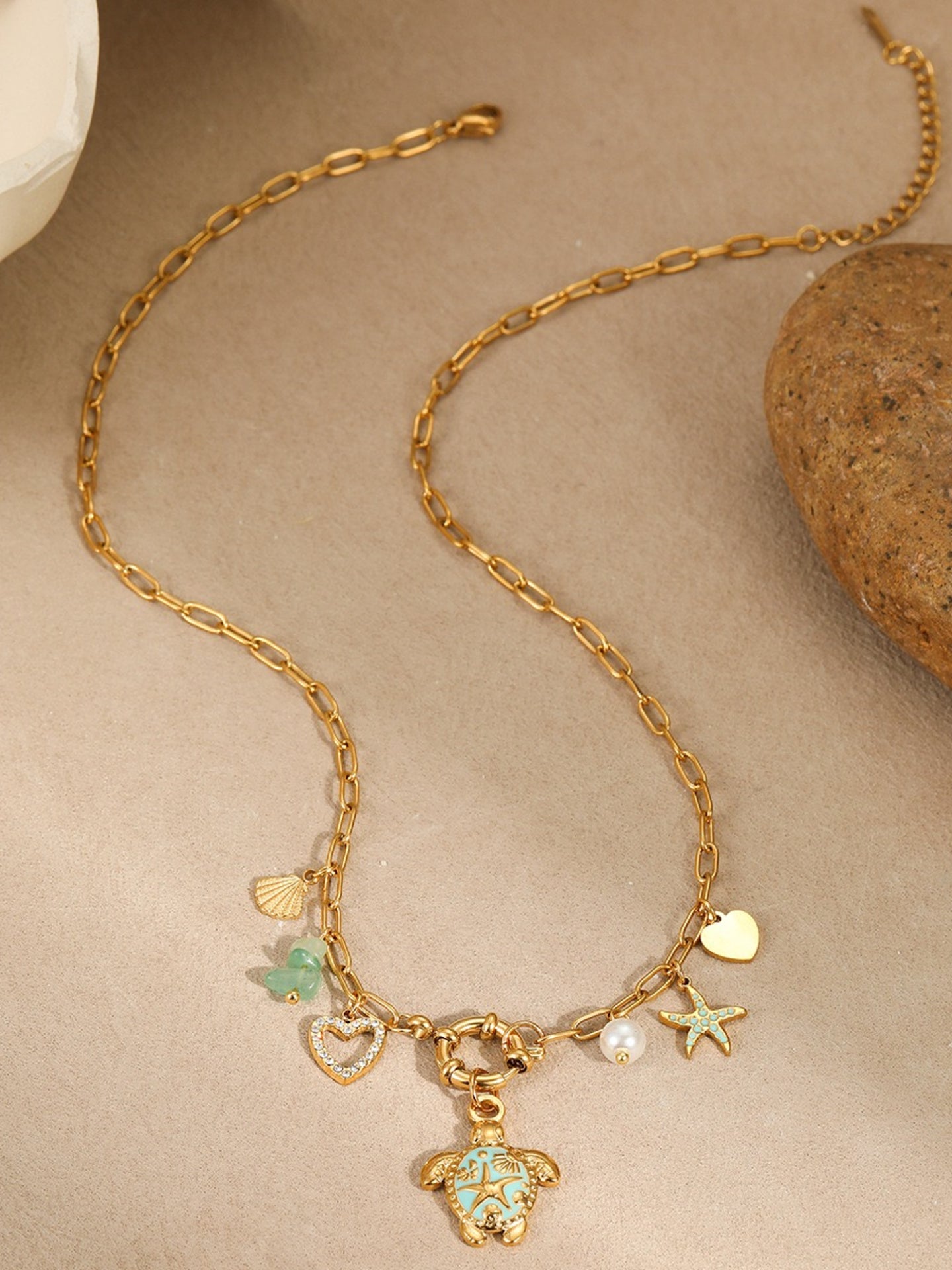 TURTLE PENDANT OCEAN NECKLACE