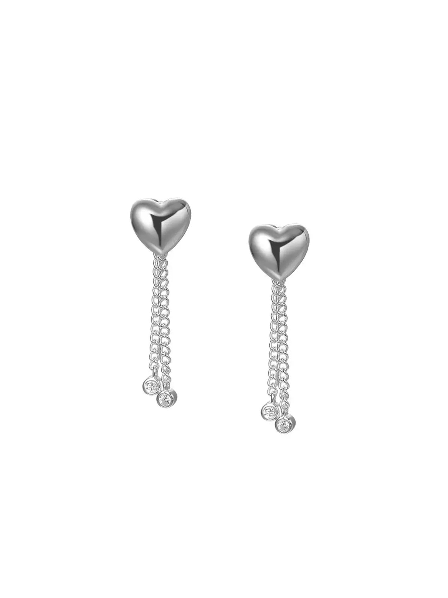 HEART TASSEL EARRINGS