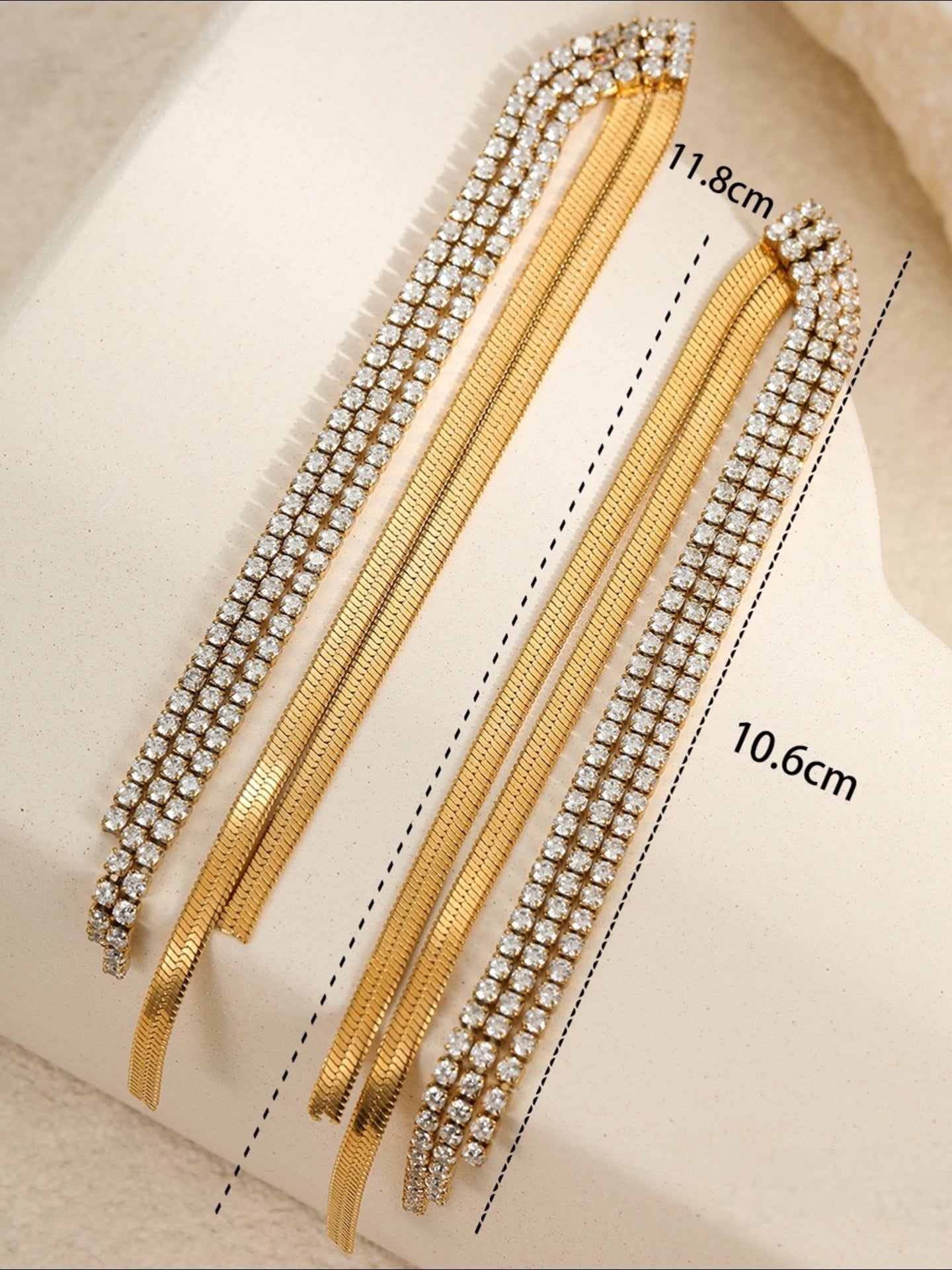 ZIRCON TASSEL EARRINGS