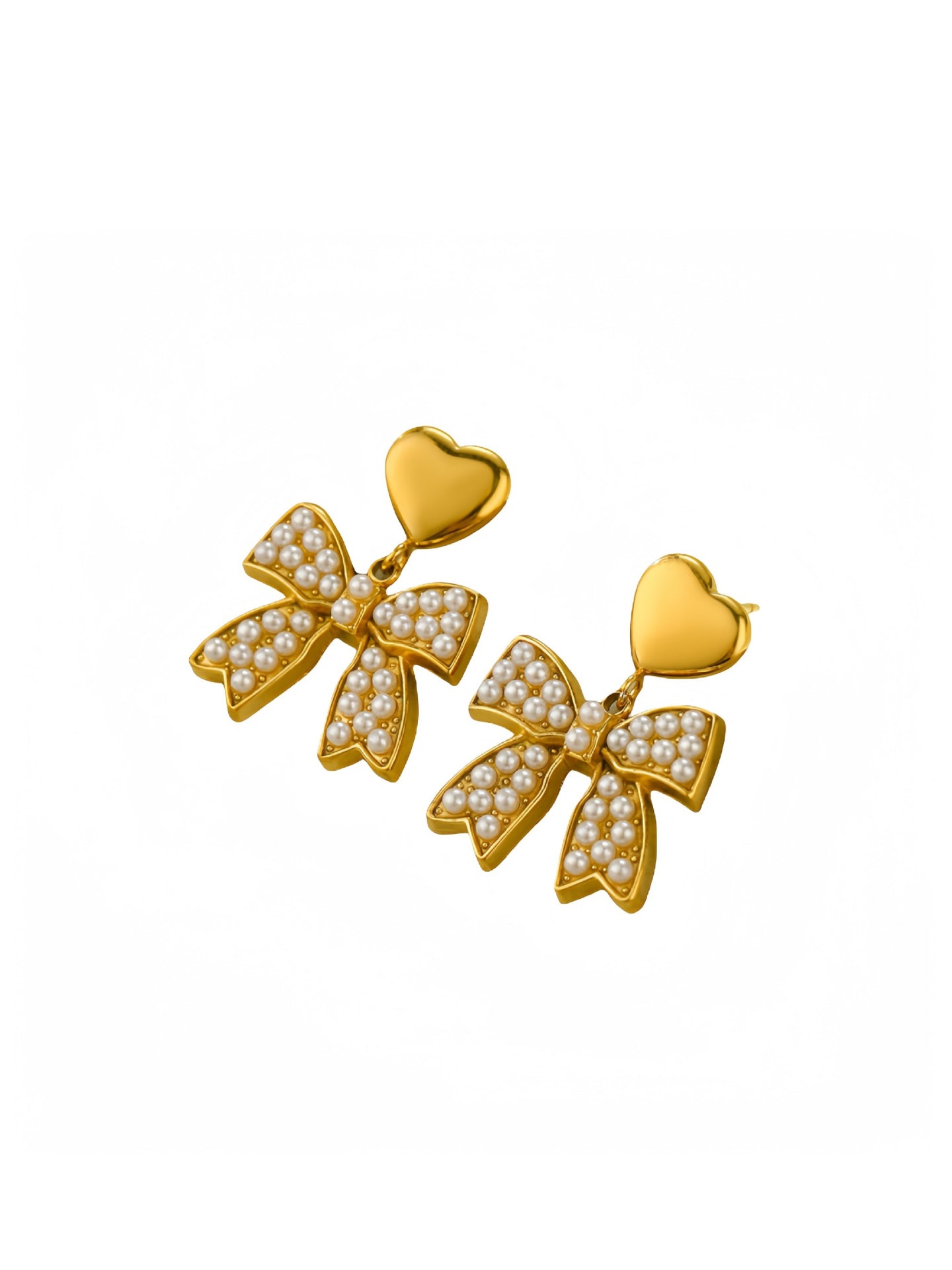 BOW PEARL EARRINGS