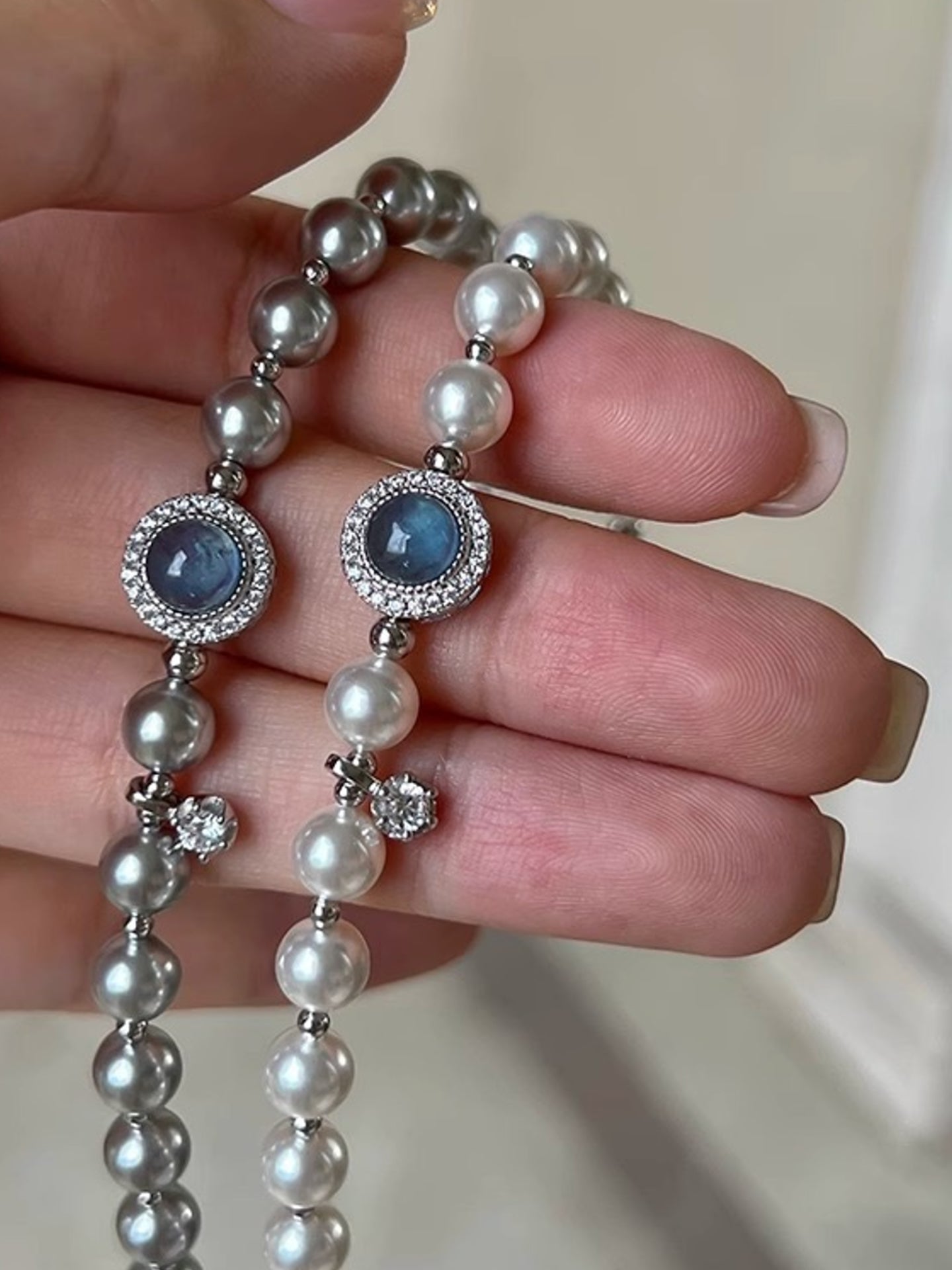 AQUAMARINE PEARL BRACELET