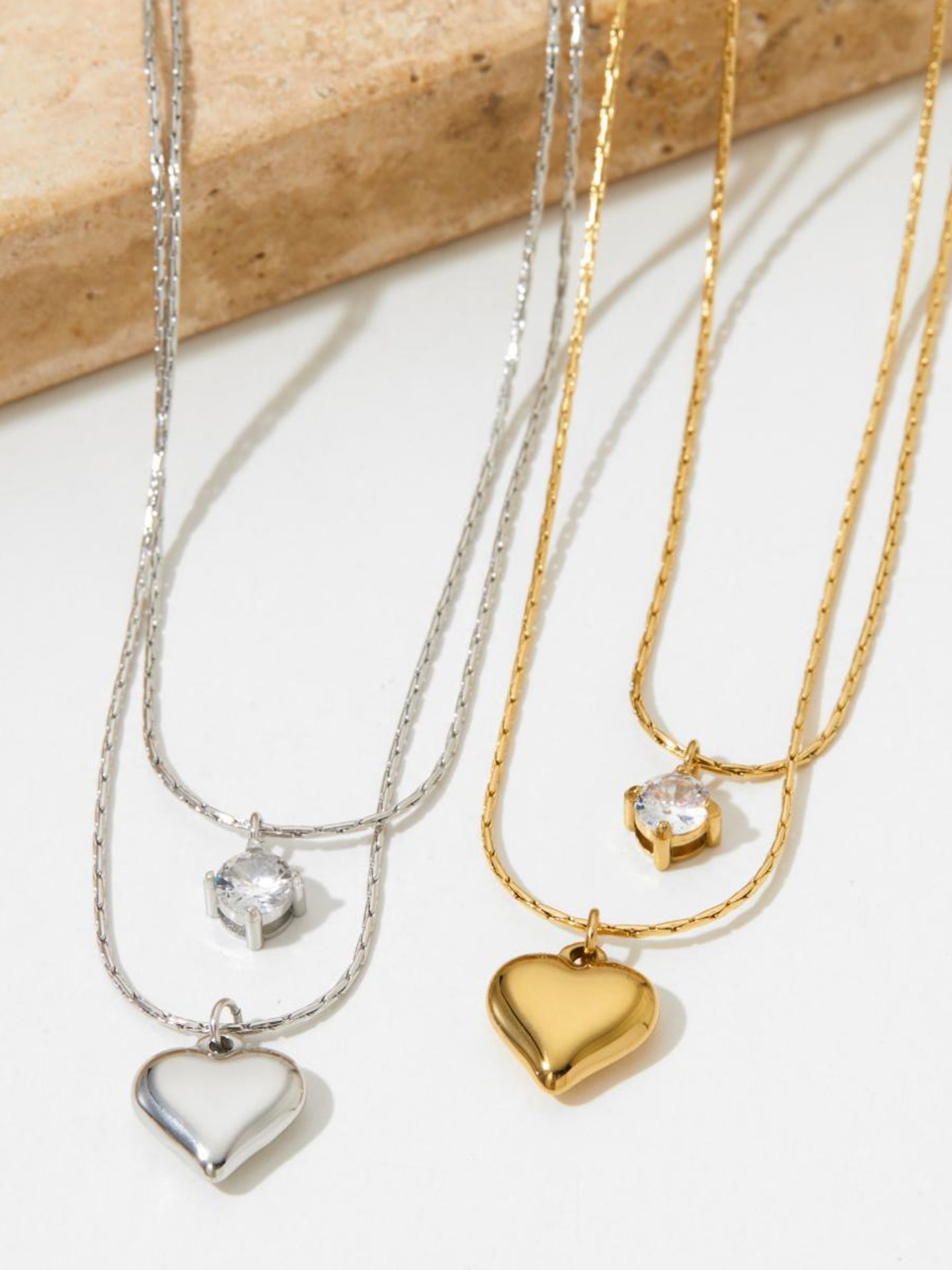 DOUBLE HEART NECKLACE
