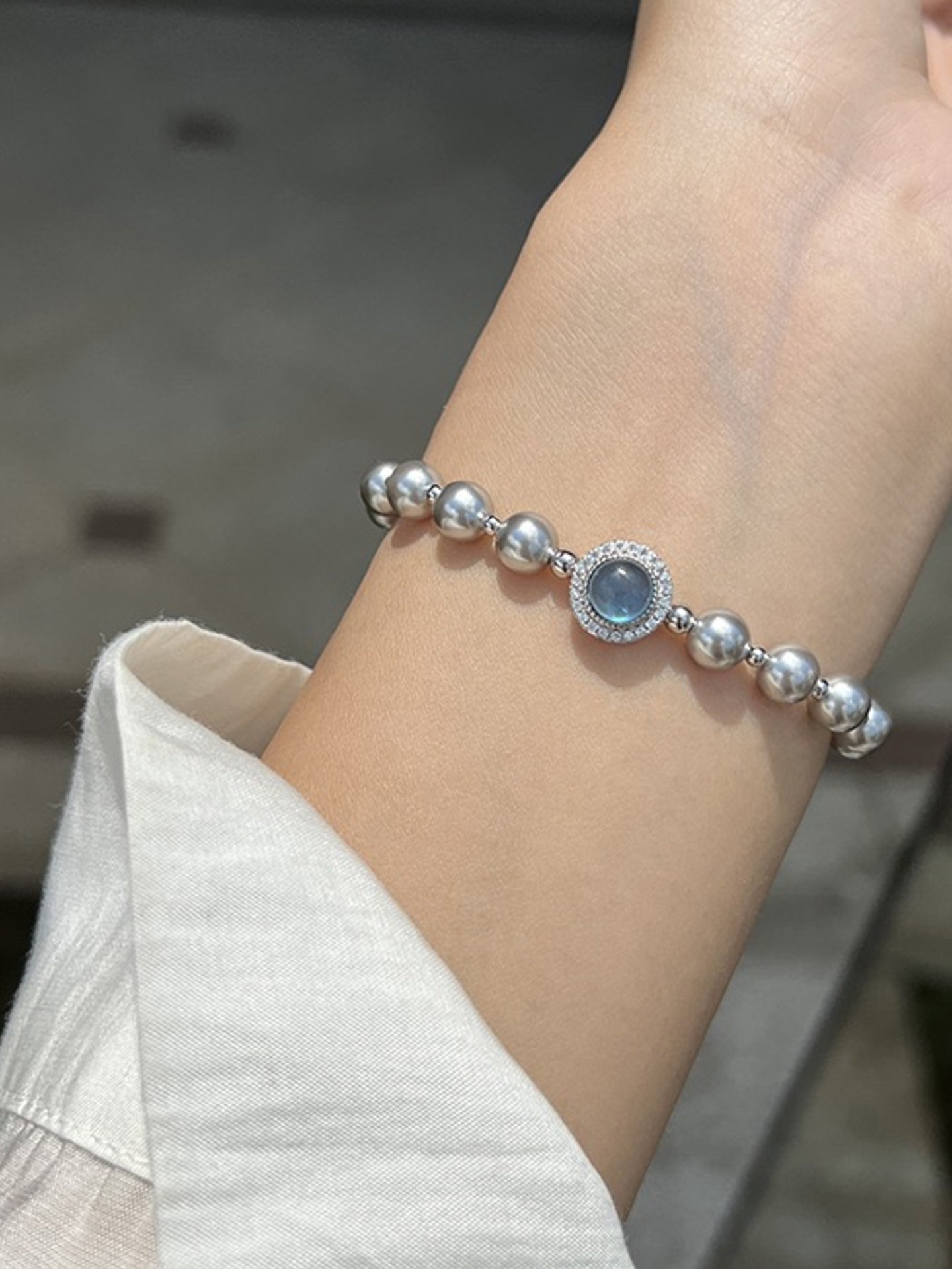 AQUAMARINE PEARL BRACELET