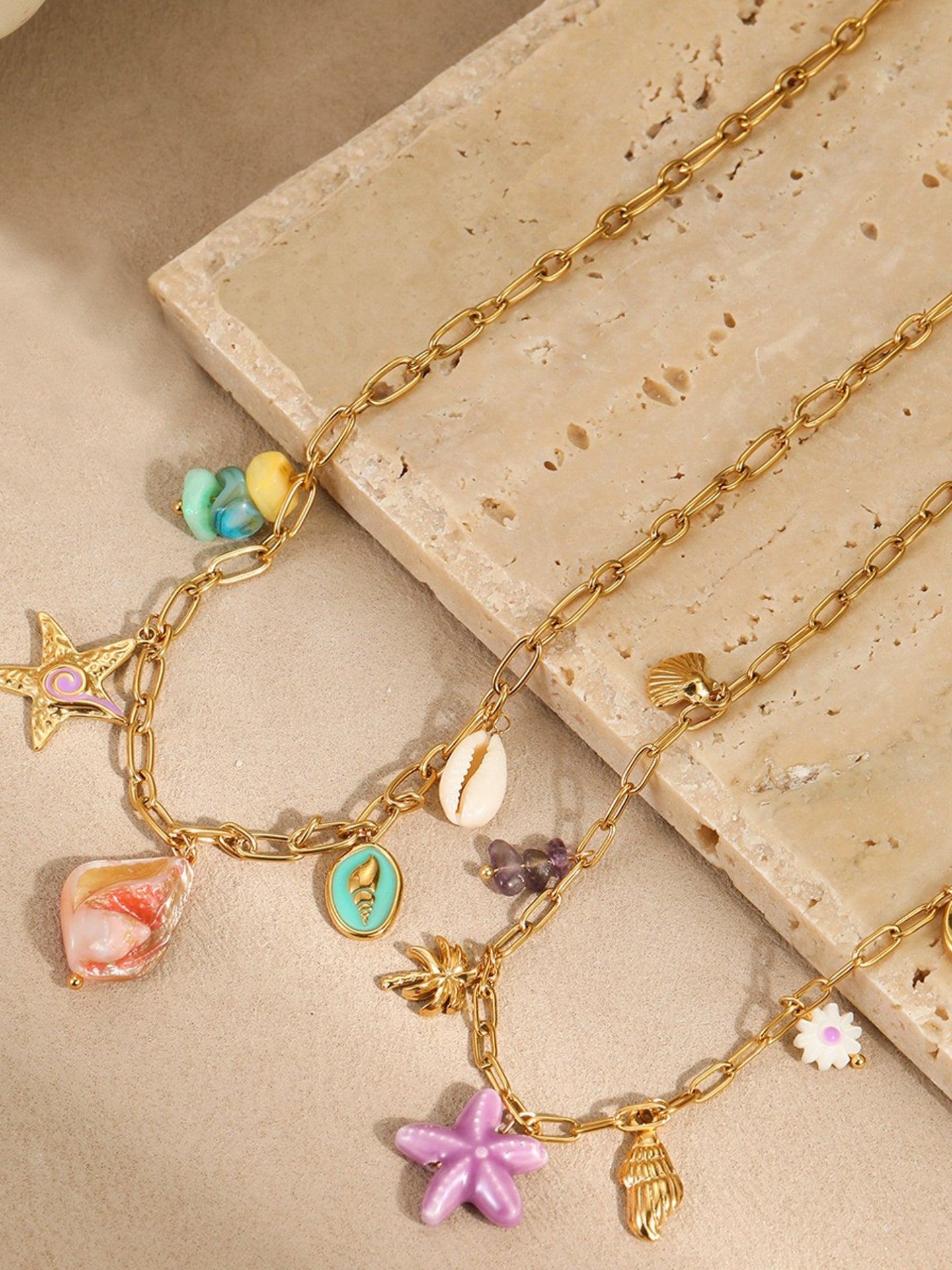 PURPLE STARFISH NECKLACE