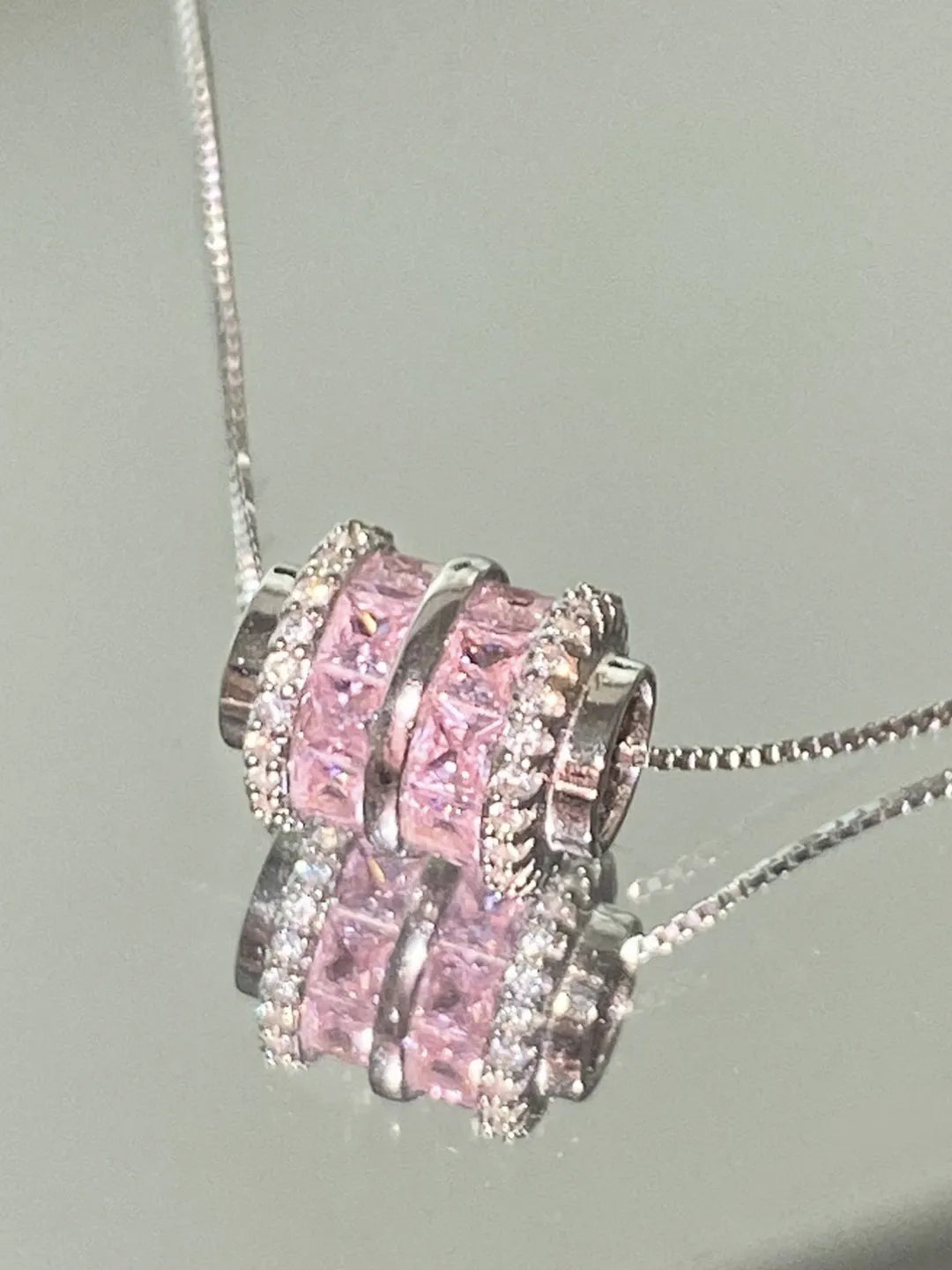 PINK CZ WAIST NECKLACE