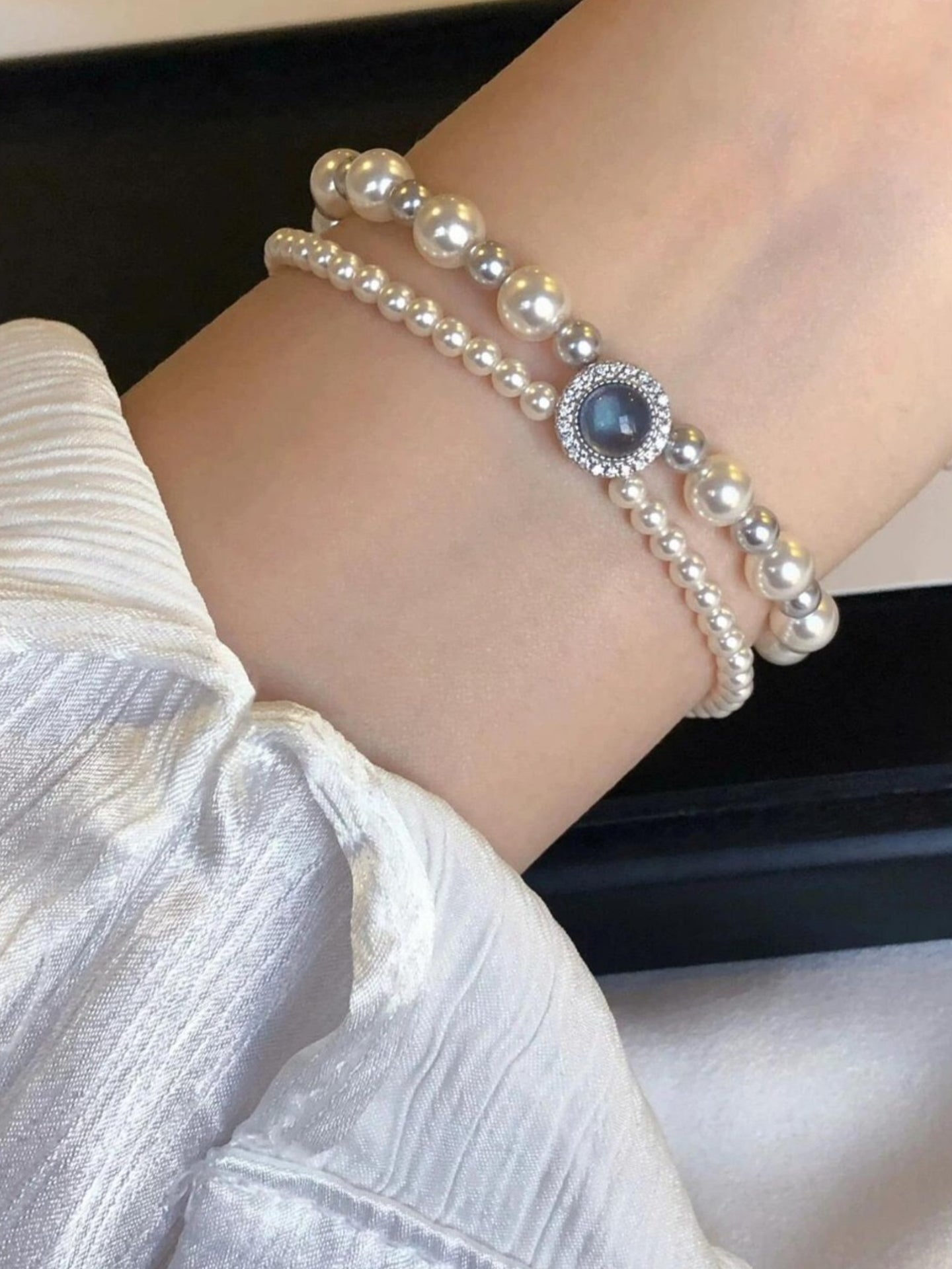 AQUAMARINE PEARL BRACELET