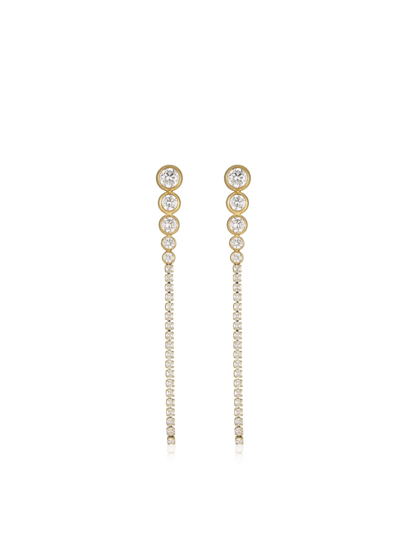 ZIRCON FRINGE EARRINGS