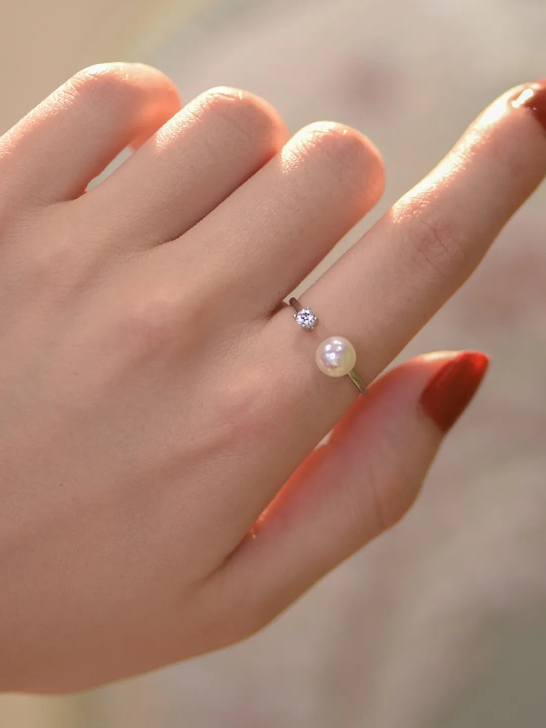 FRESHWATER PEARL CZ RING