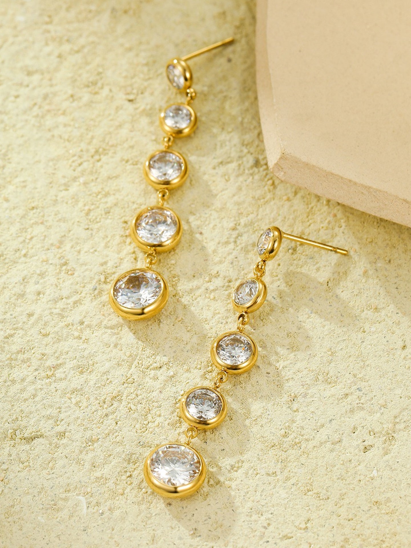 ZIRCON FRINGE EARRINGS