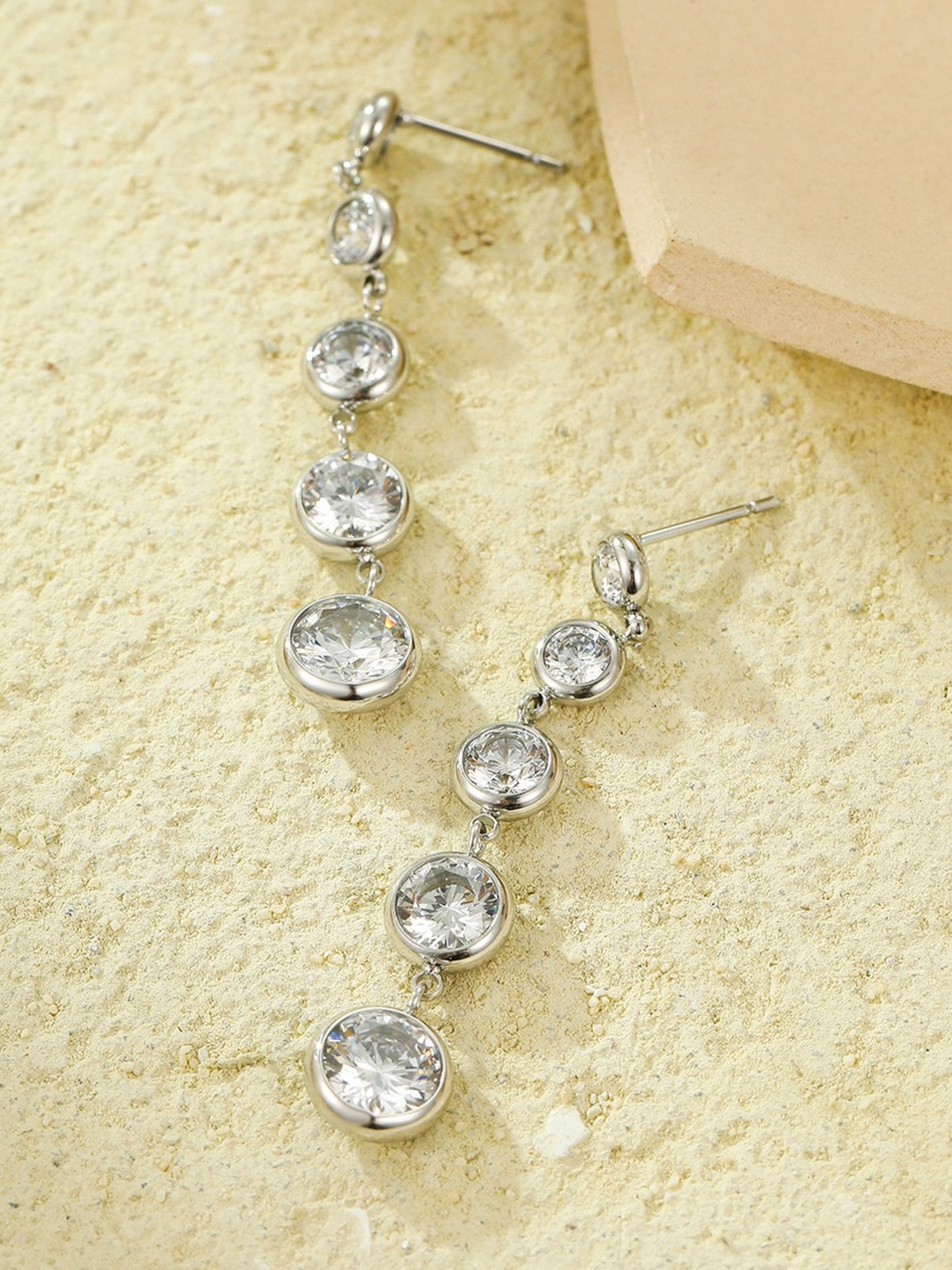 ZIRCON FRINGE EARRINGS