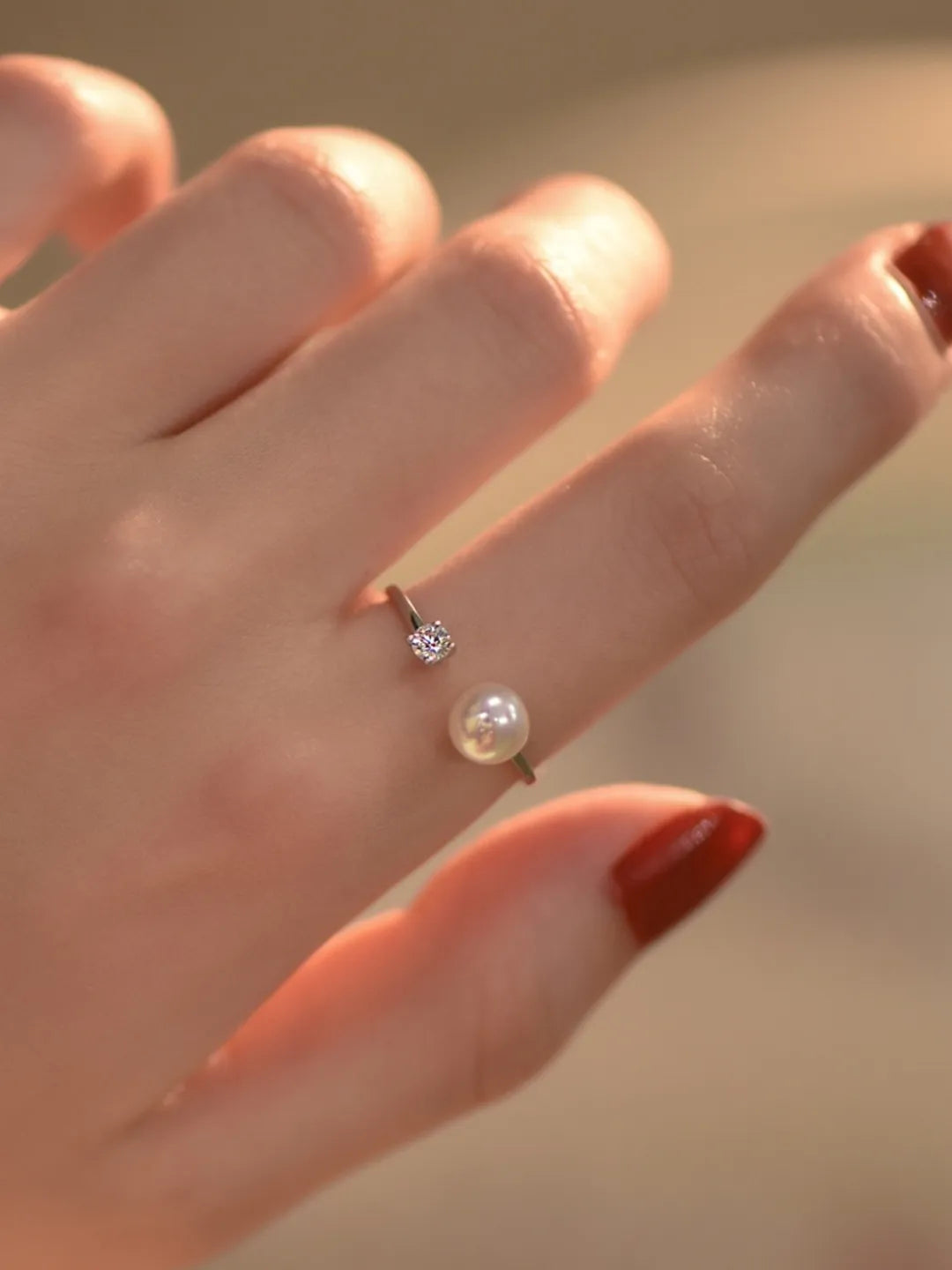 FRESHWATER PEARL CZ RING