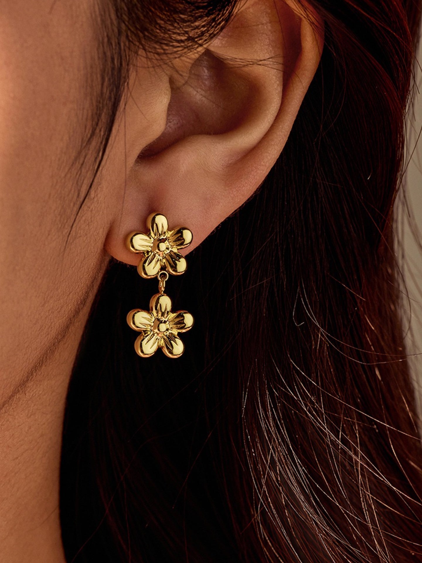 FLORAL FRINGE EARRINGS