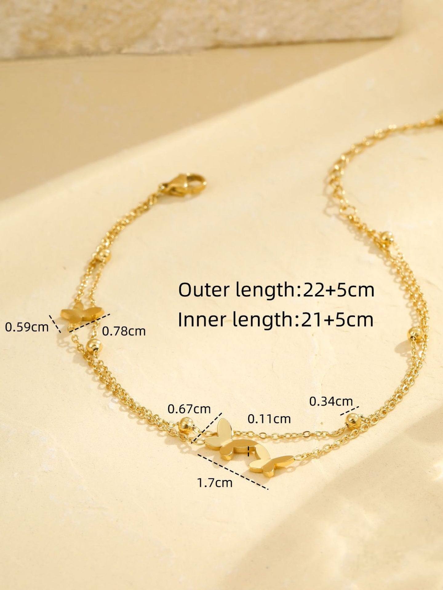 COLORFUL BUTTERFLY ANKLET