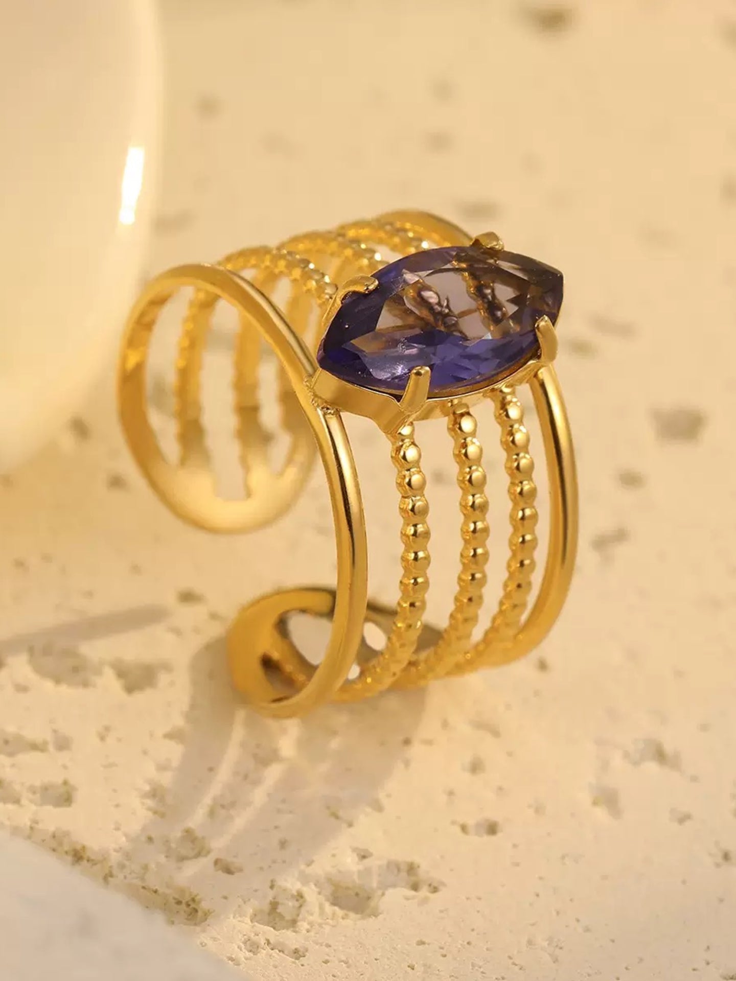 OPENWORK ZIRCON RING