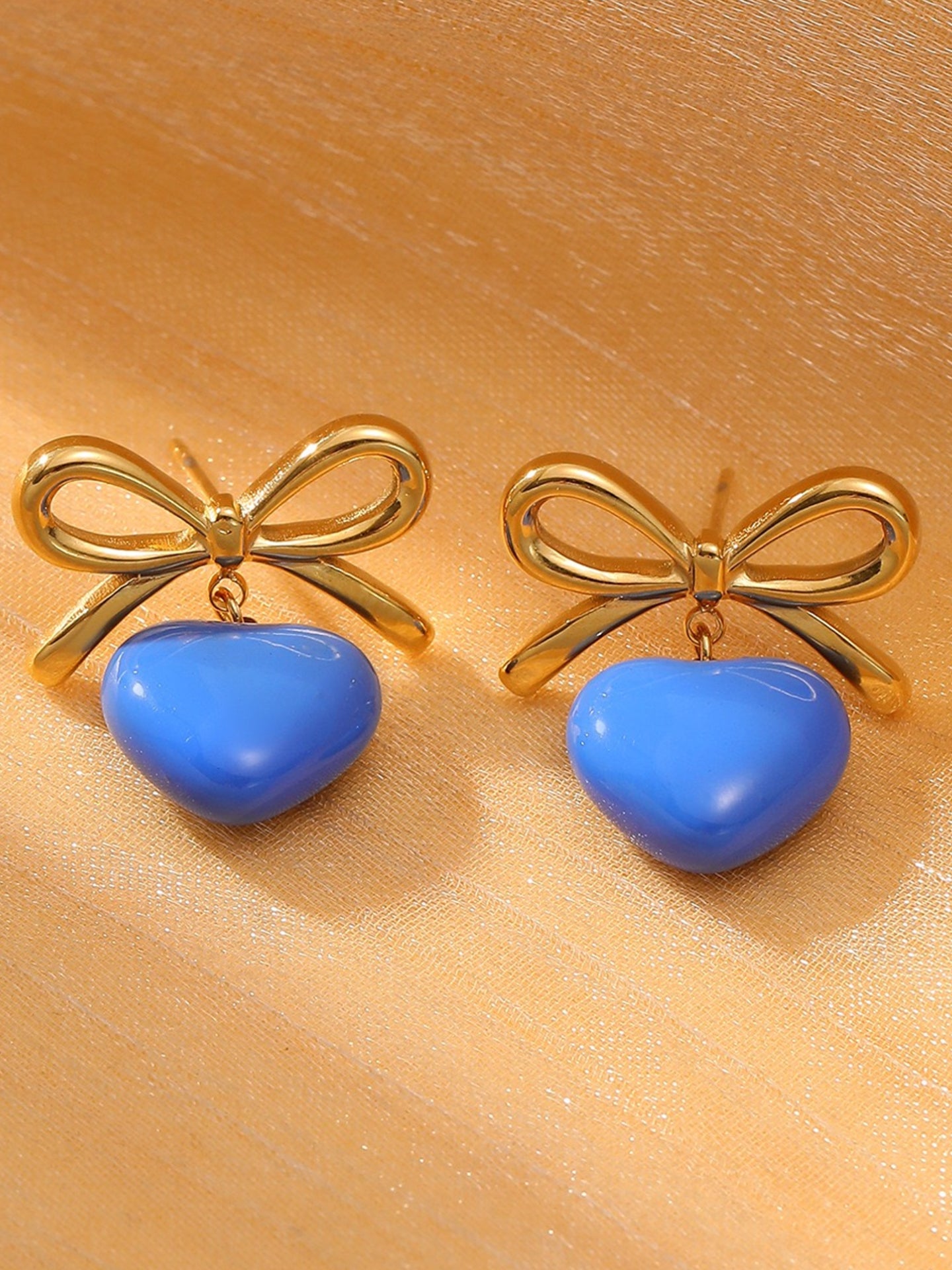 GLAZED HEART EARRINGS